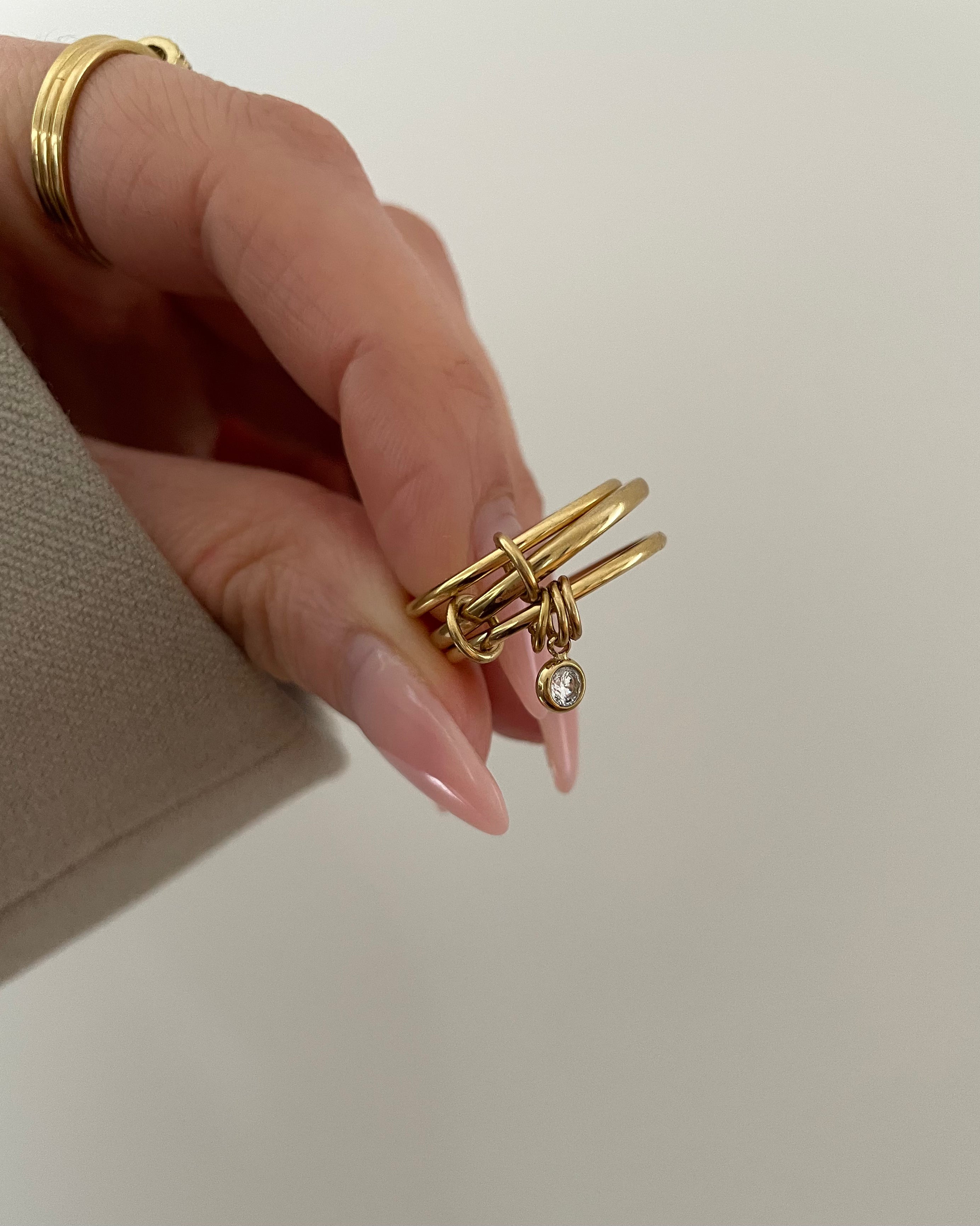 Ring Pave Ayla -18K vergoldet