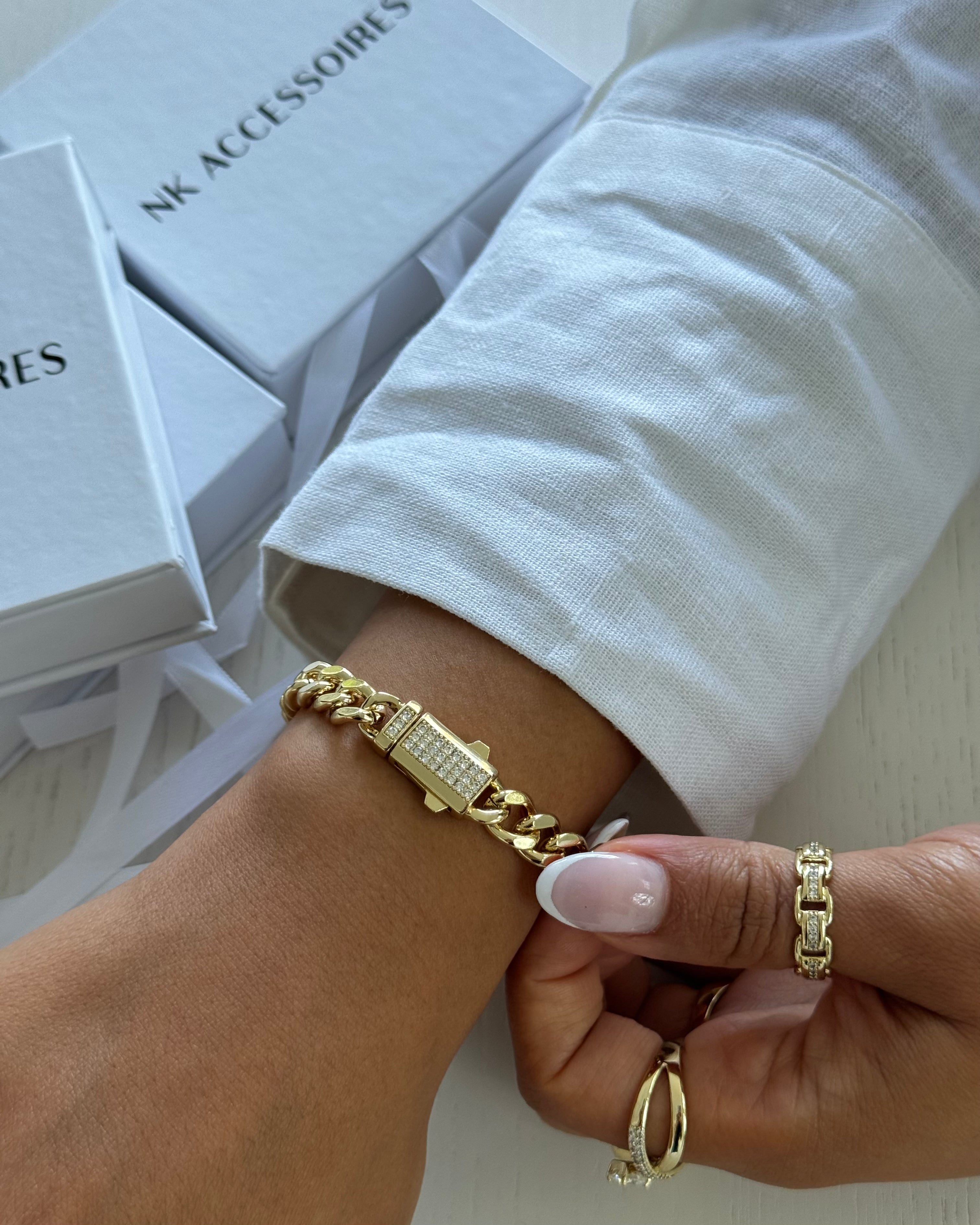 Armband VIP Gurmet Classic Shine -14K vergoldet