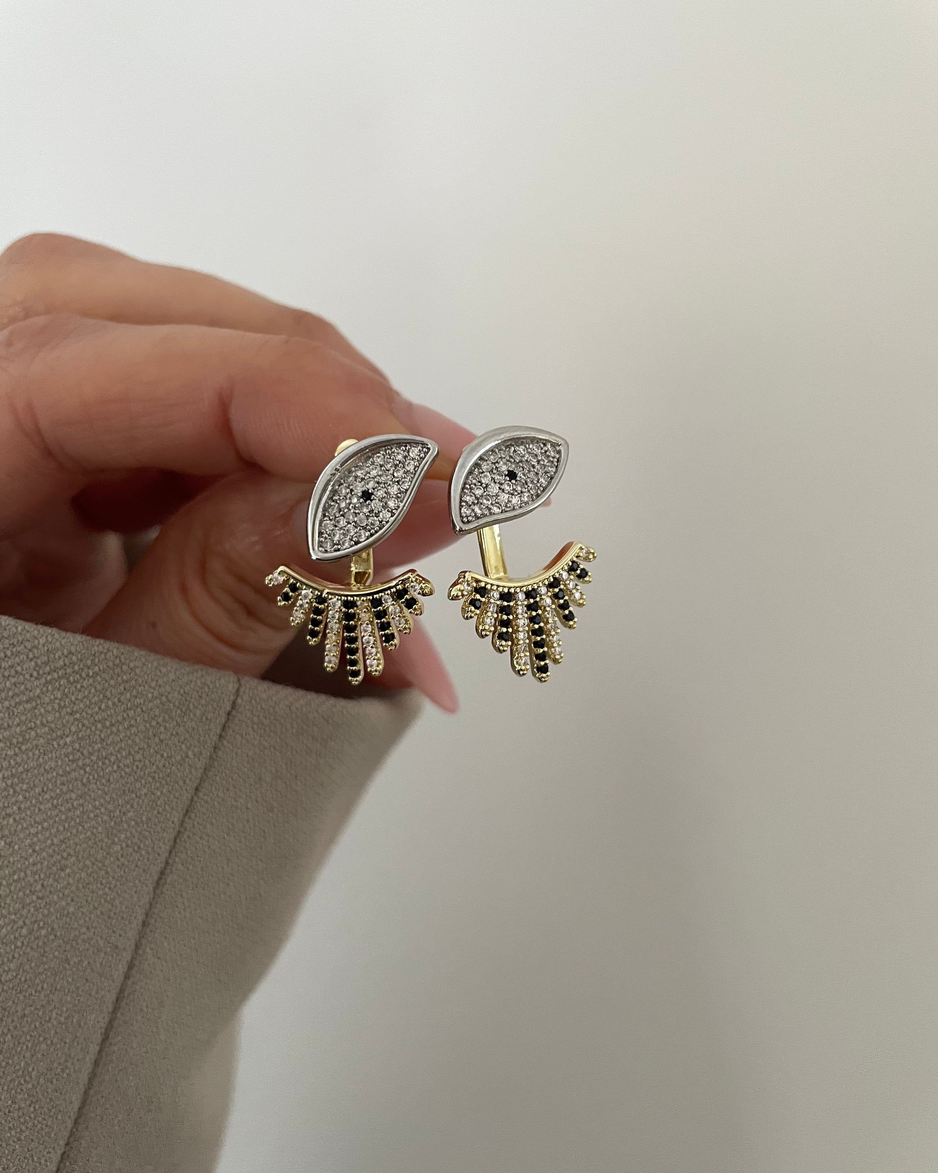 Ohrringe VIP Eye Bicolor -14K vergoldet