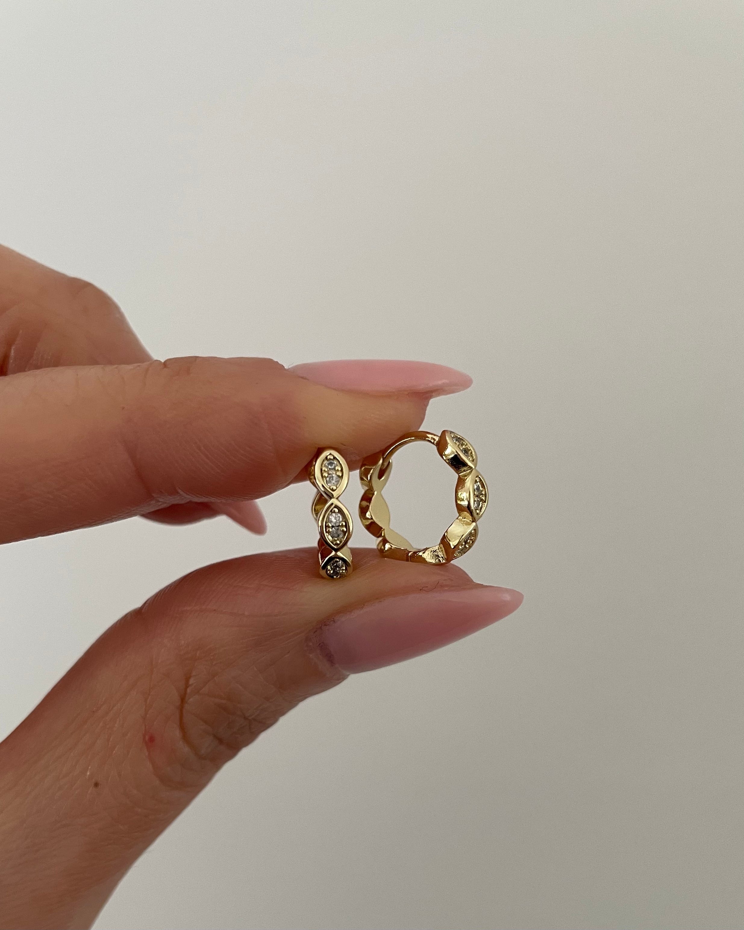 Creolen VIP Drop Eye -14K vergoldet