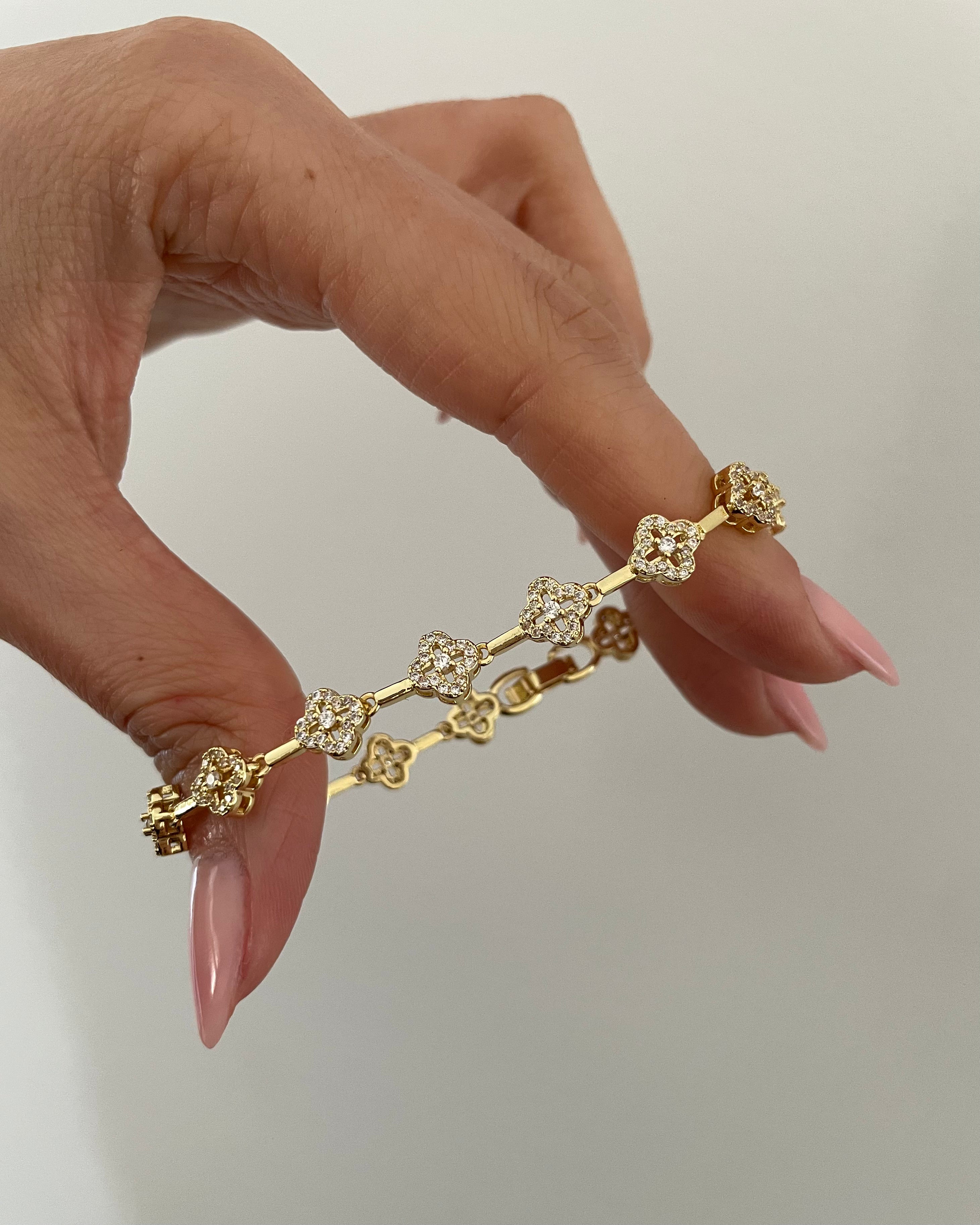 Armband VIP Clover Flower -14K vergoldet