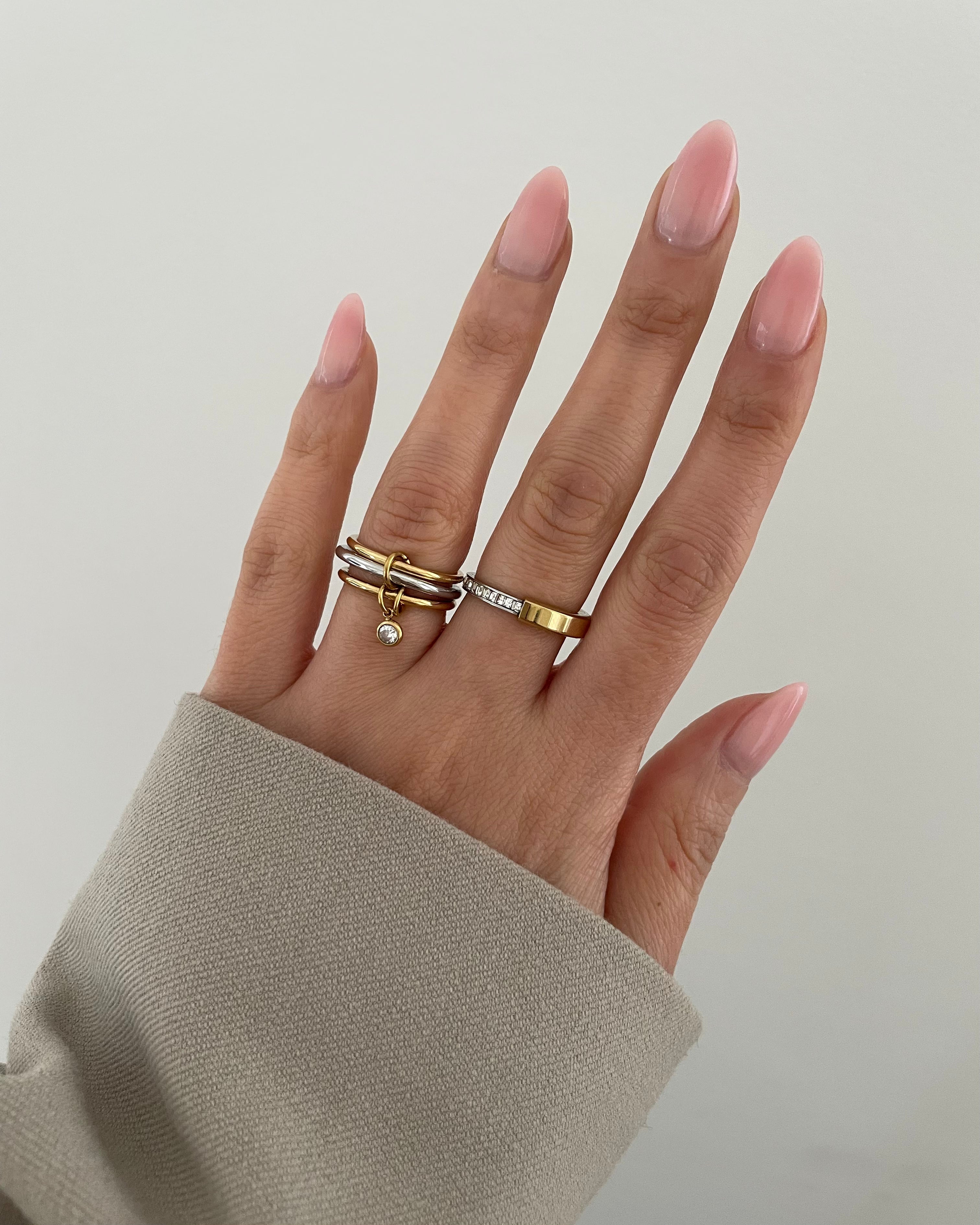 Ring Pave Ayla -18K vergoldet