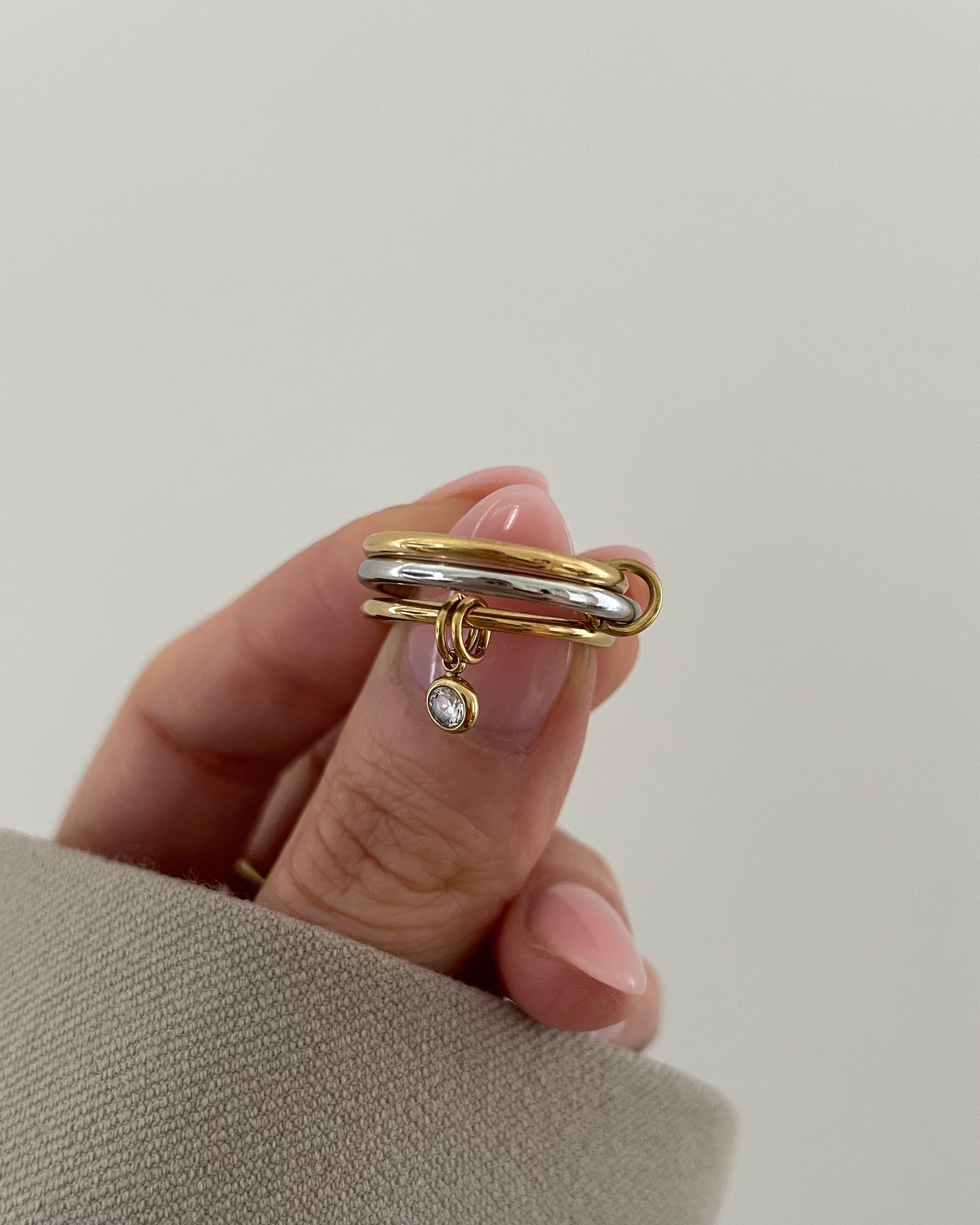 Ring Pave Ayla -18K vergoldet