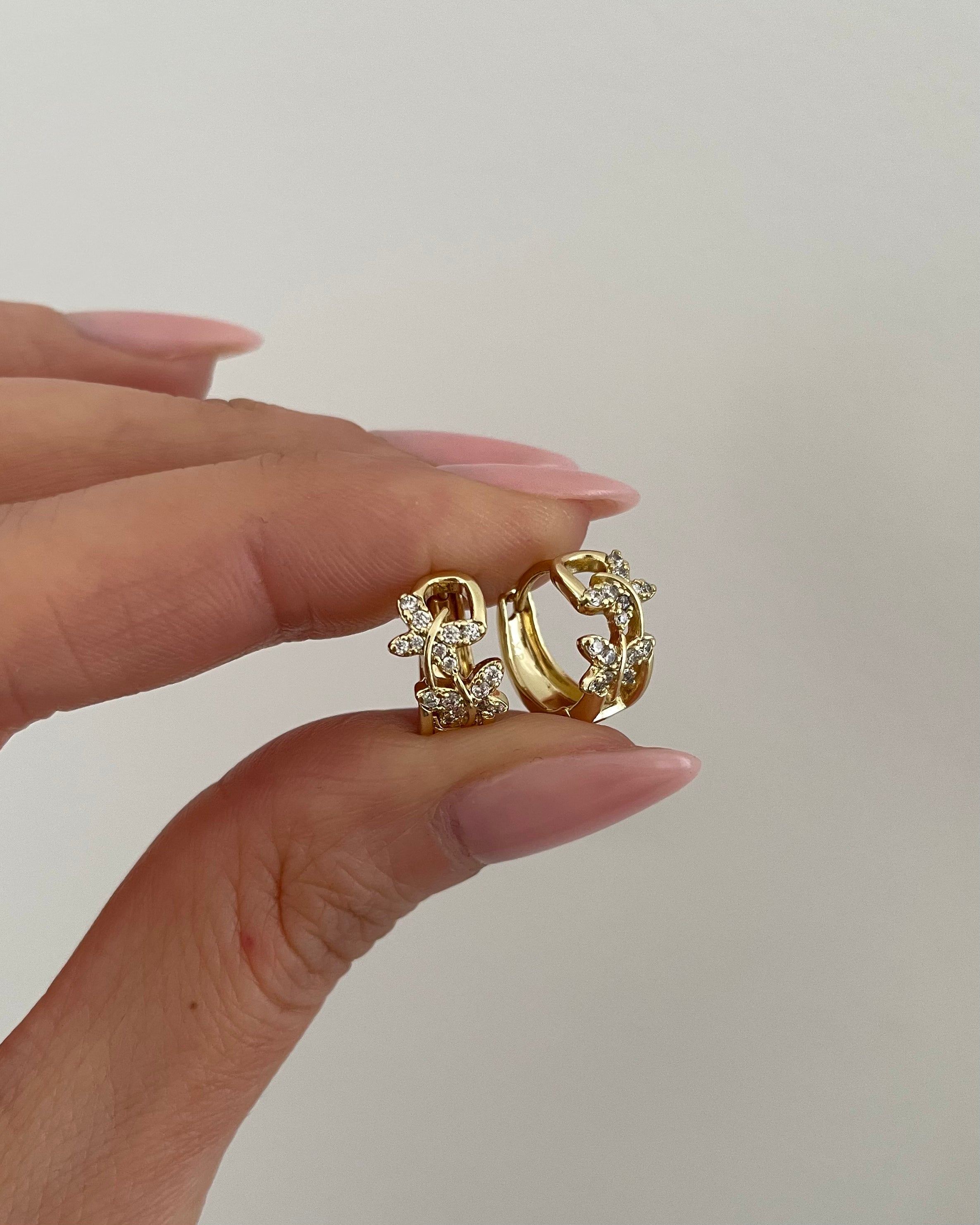 Creolen VIP Butterfly -14K vergoldet