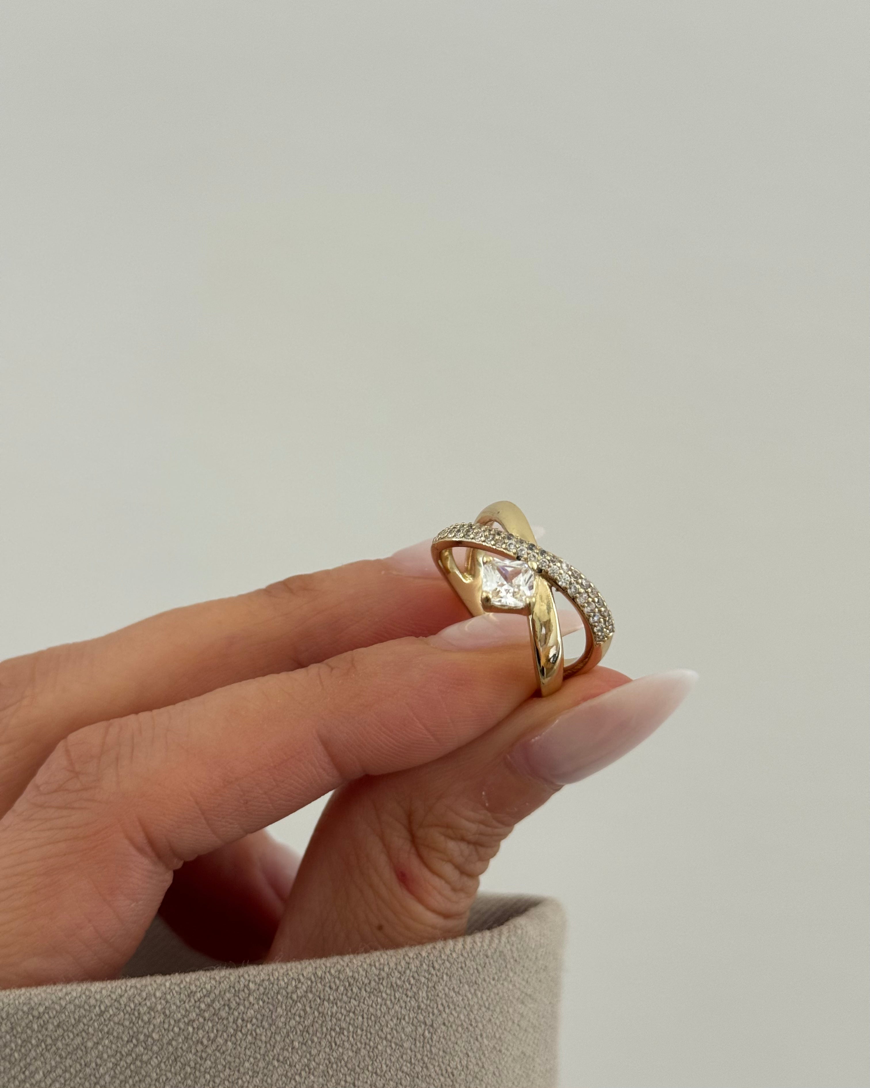 Ring VIP X Cube - 14K vergoldet