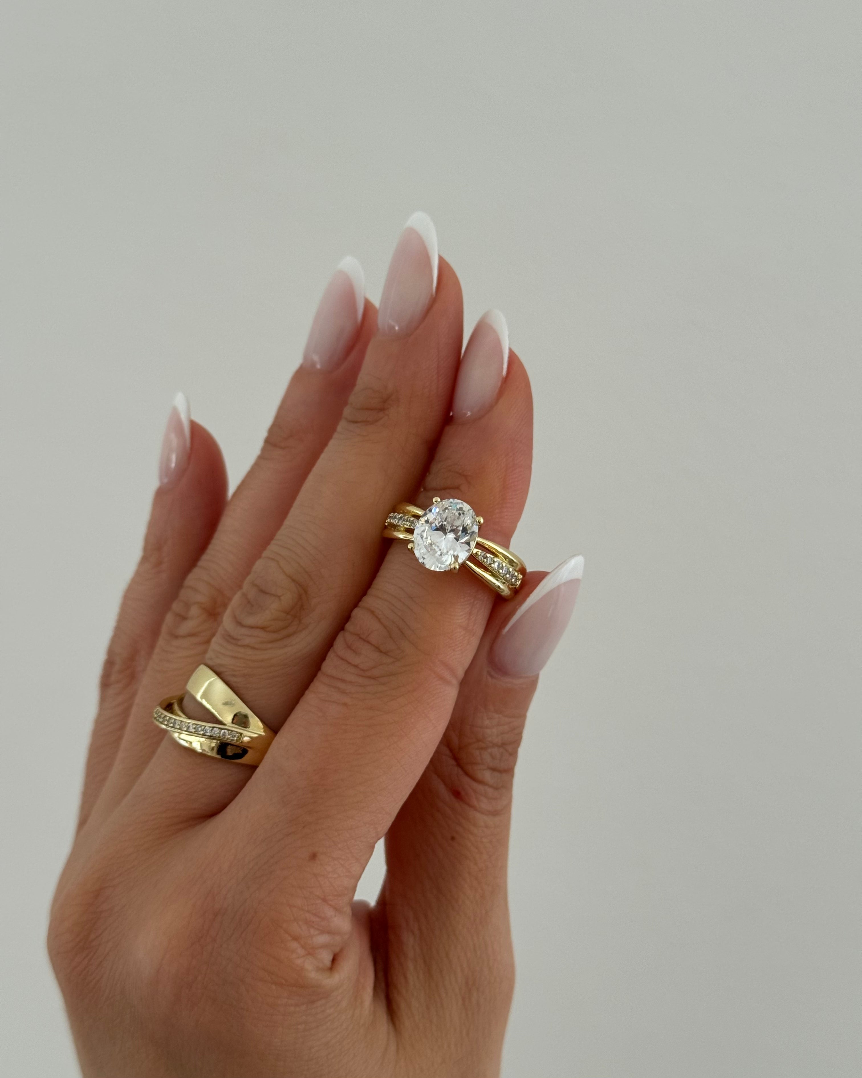Ring VIP Oval Stone -14K vergoldet