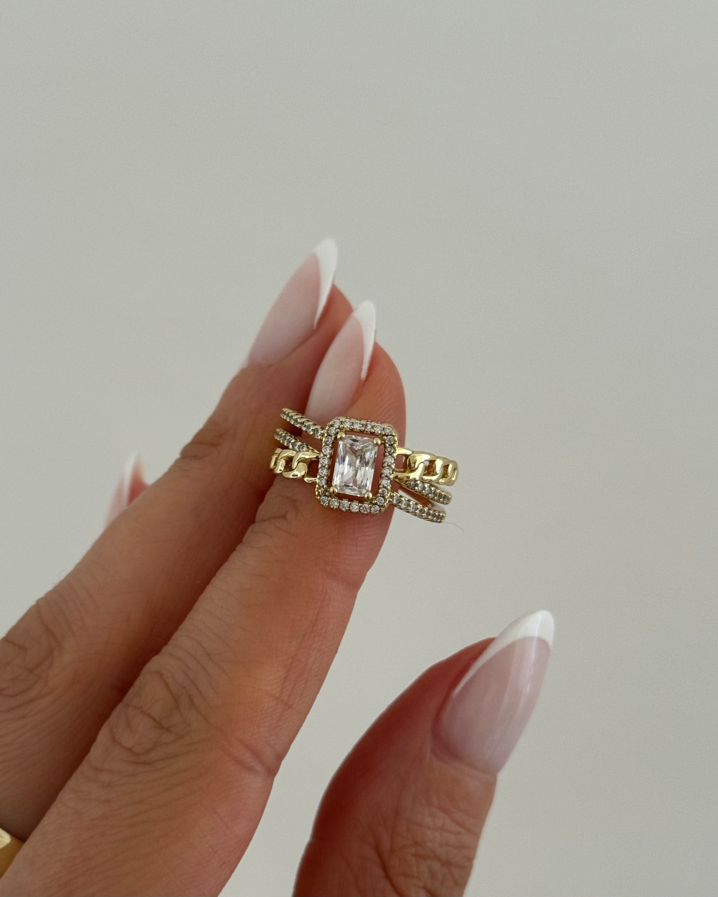 Ring VIP Layer Baguette- 14K vergoldet