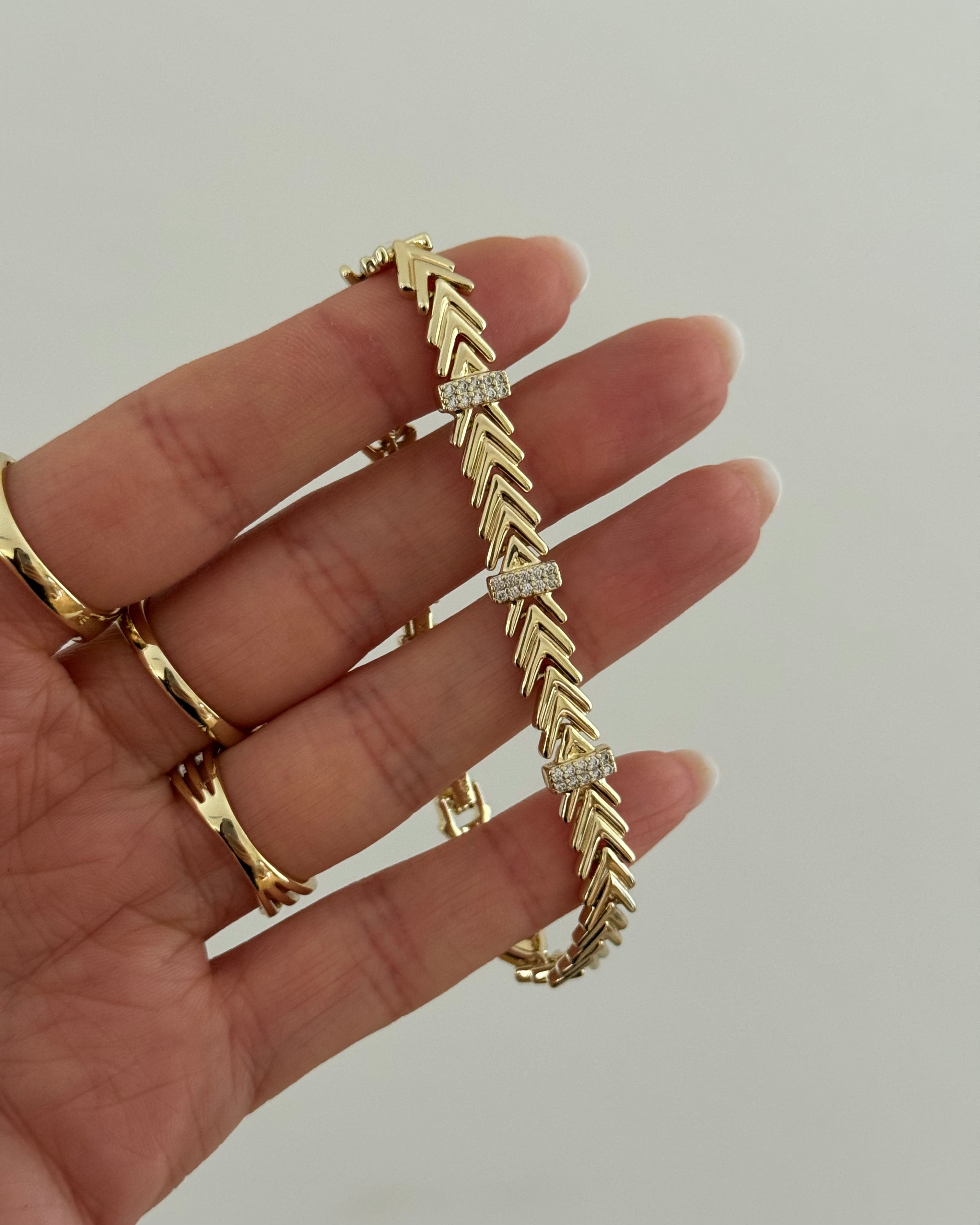 Armband VIP Arrow Cube -14K vergoldet