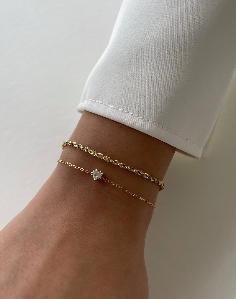 Armband Fine Chain Twist Gold