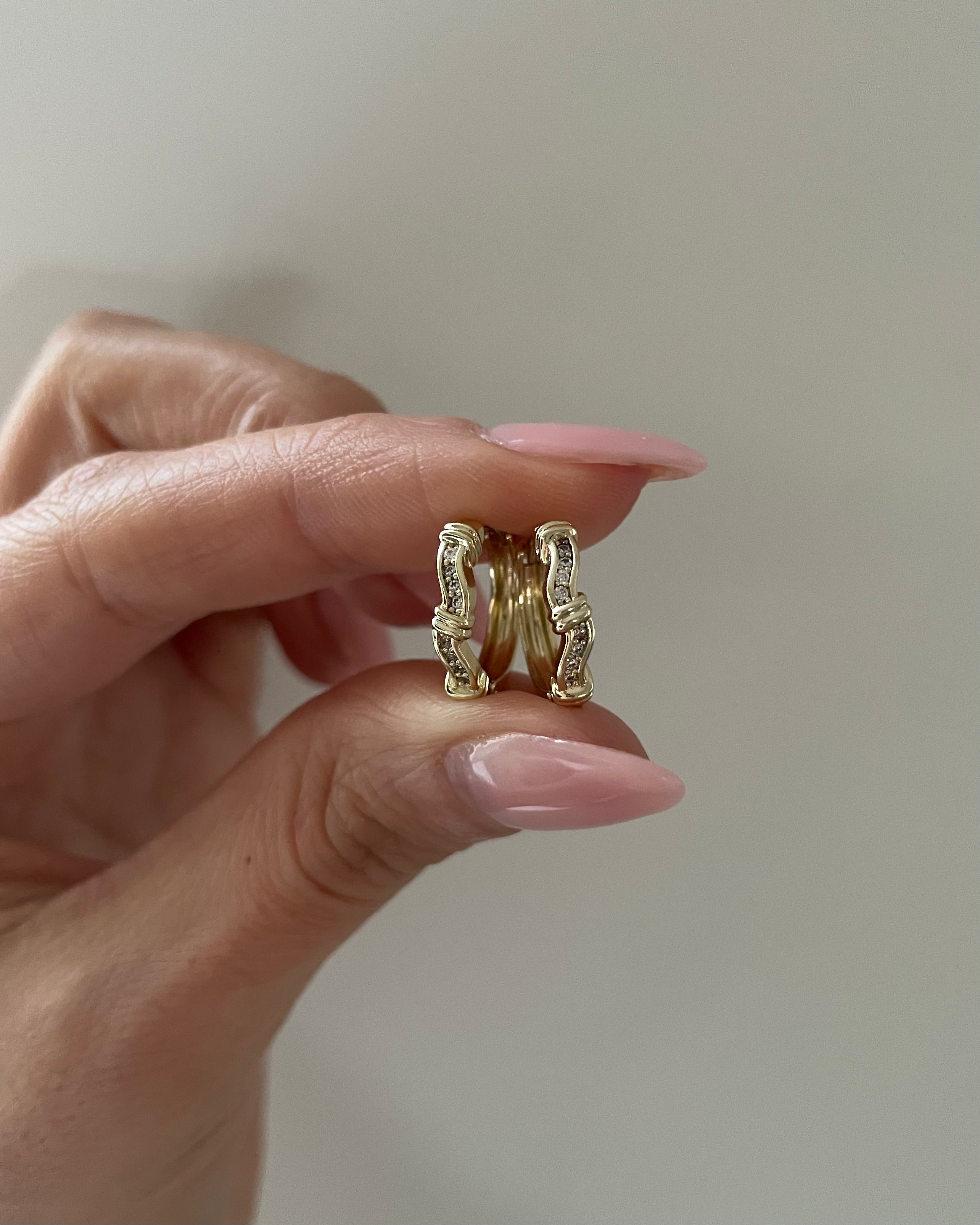 Creolen VIP Twist Wave -14K vergoldet