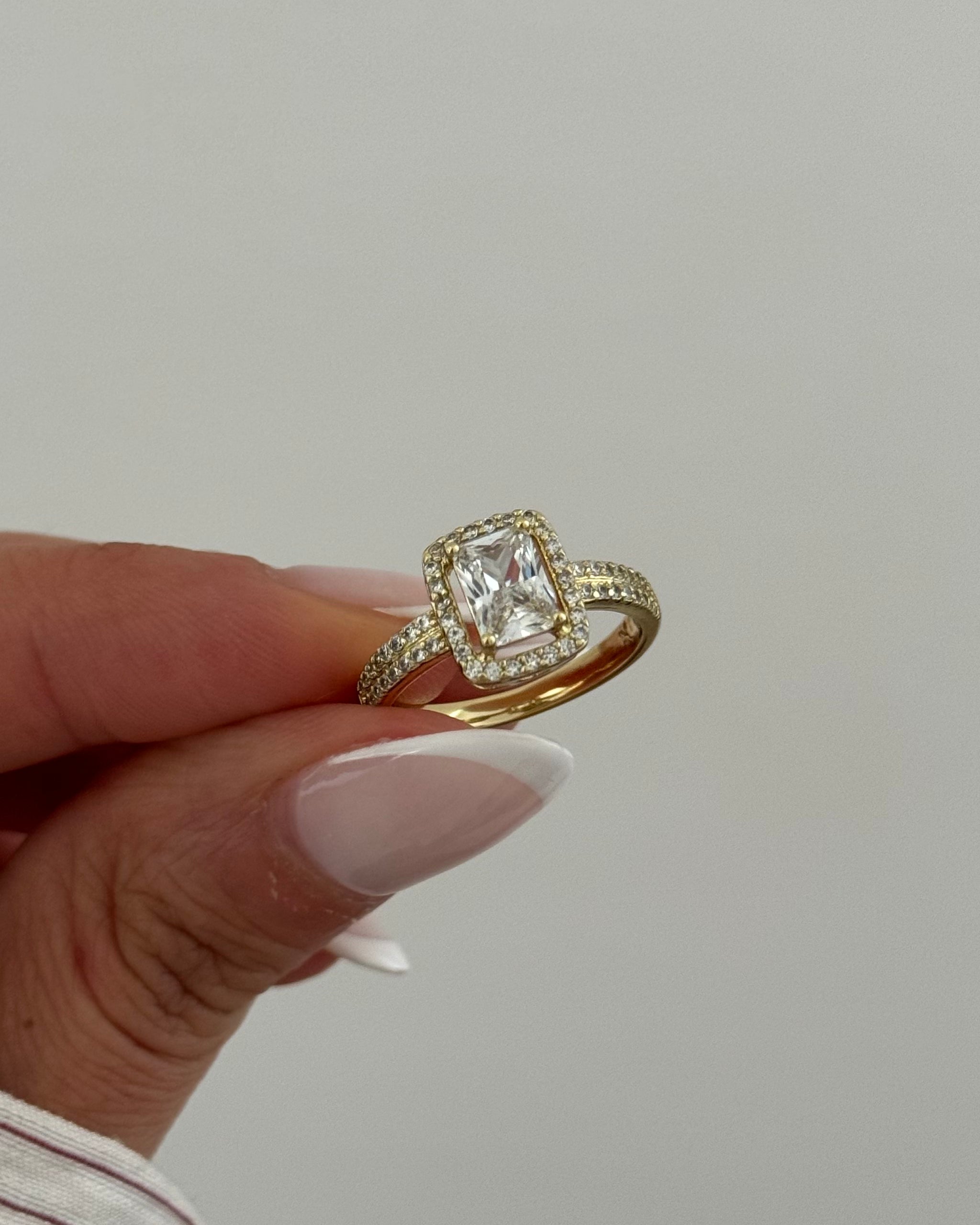 Ring VIP Baget Brillant -14K vergoldet