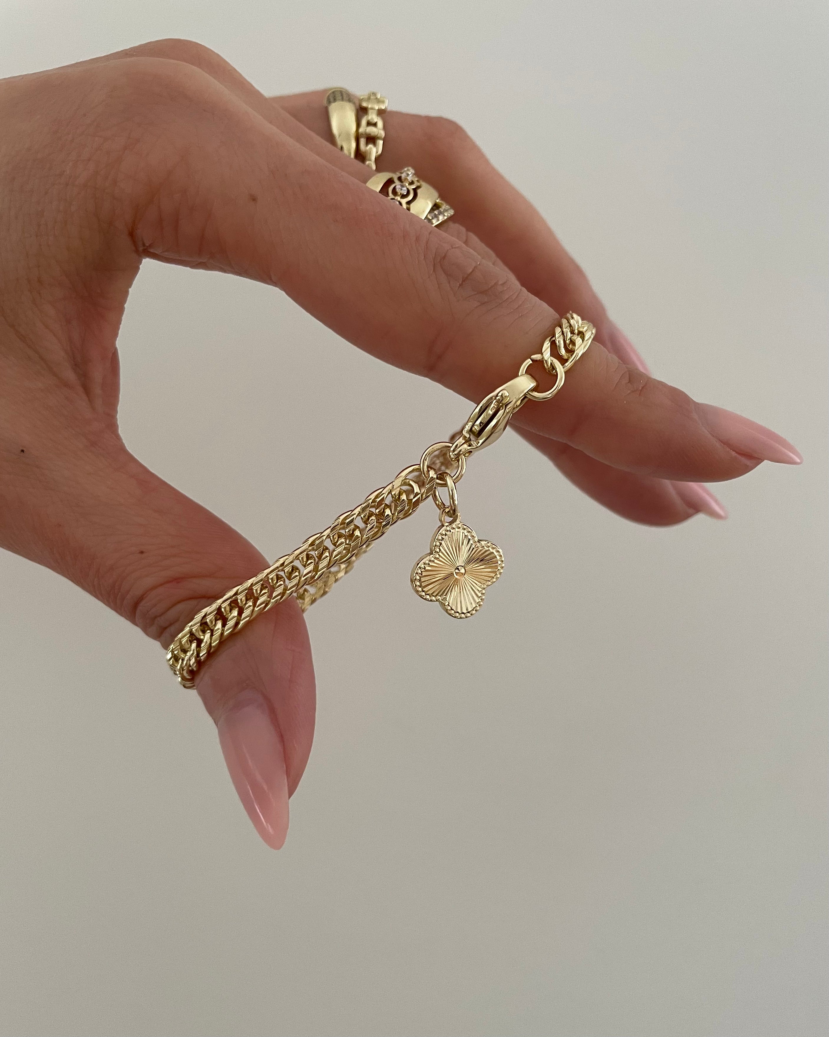 Armband VIP Charm Clover -14K vergoldet