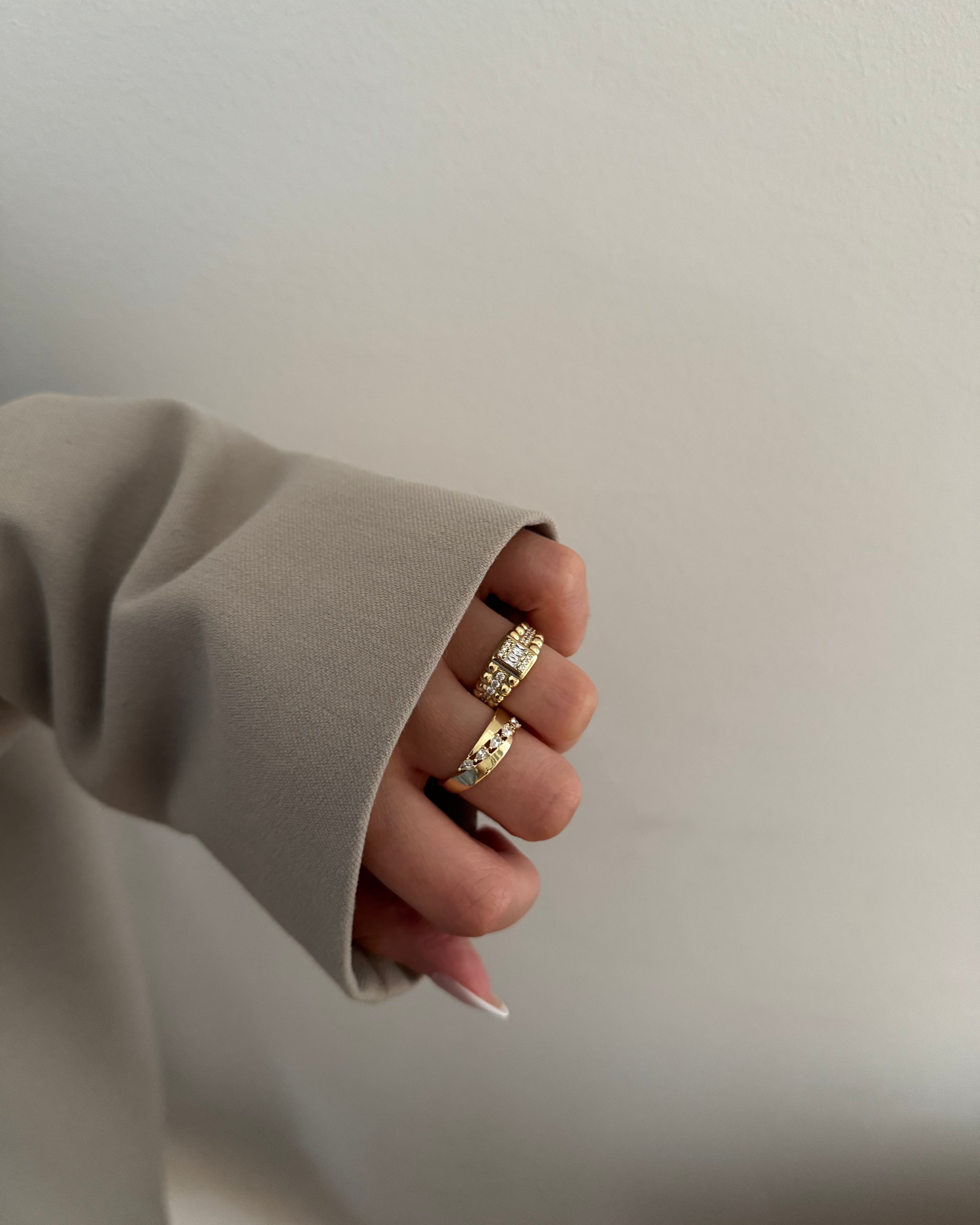 Ring VIP Baguette Topcuk -14K vergoldet