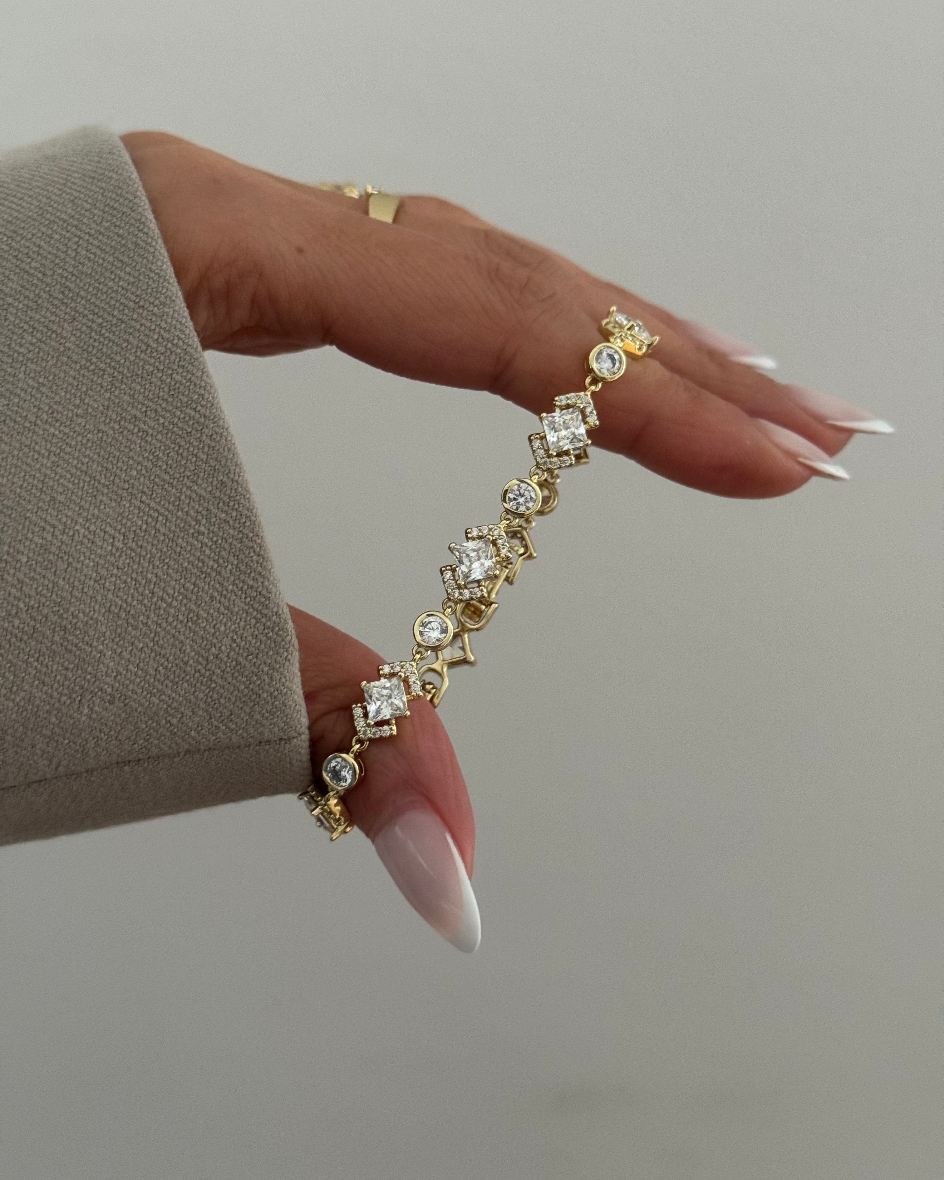 Armband Shine Cubic -14K vergoldet