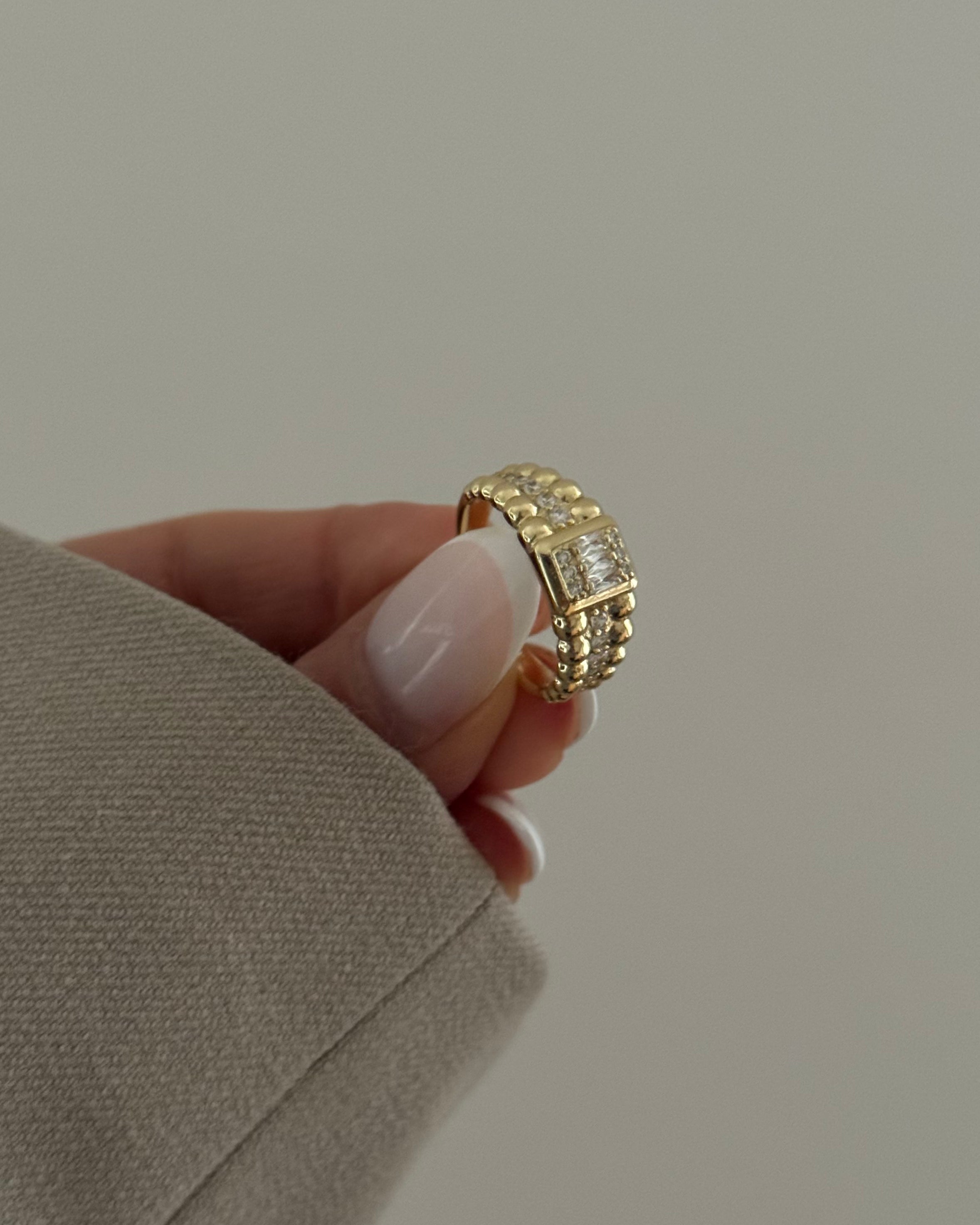 Ring VIP Baguette Topcuk -14K vergoldet