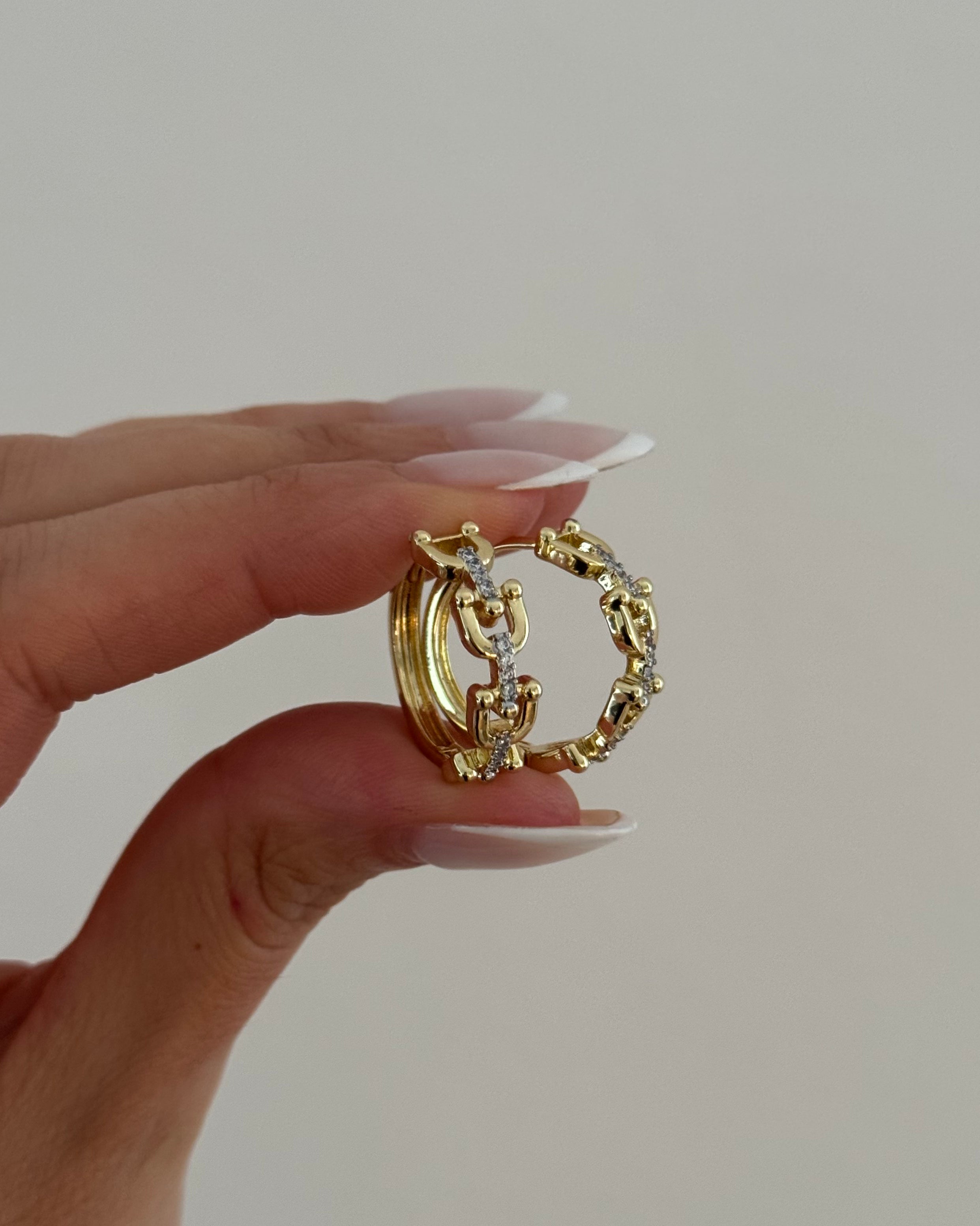 Creolen VIP Lock -14K vergoldet