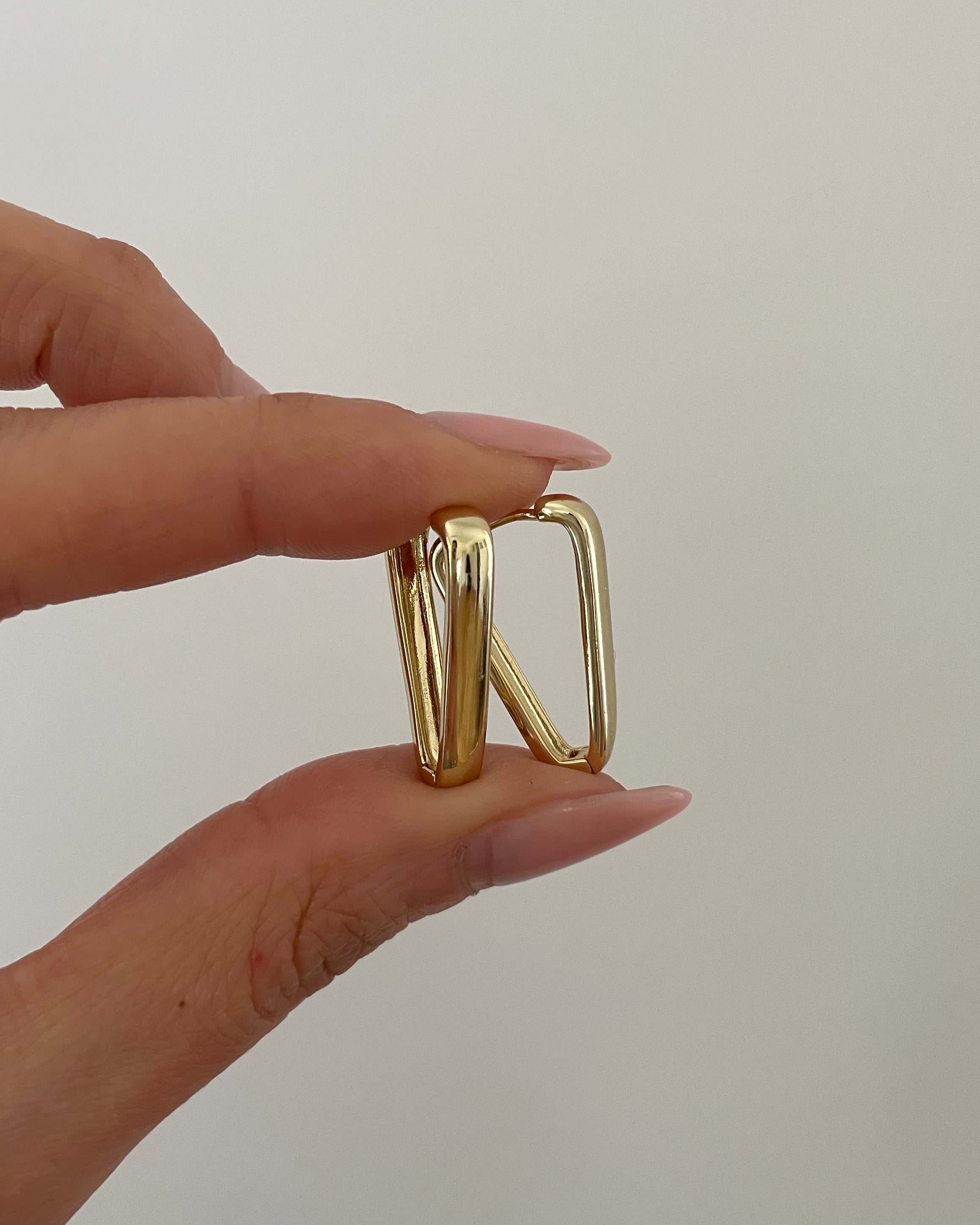 Ohrringe VIP Triangle -14K vergoldet