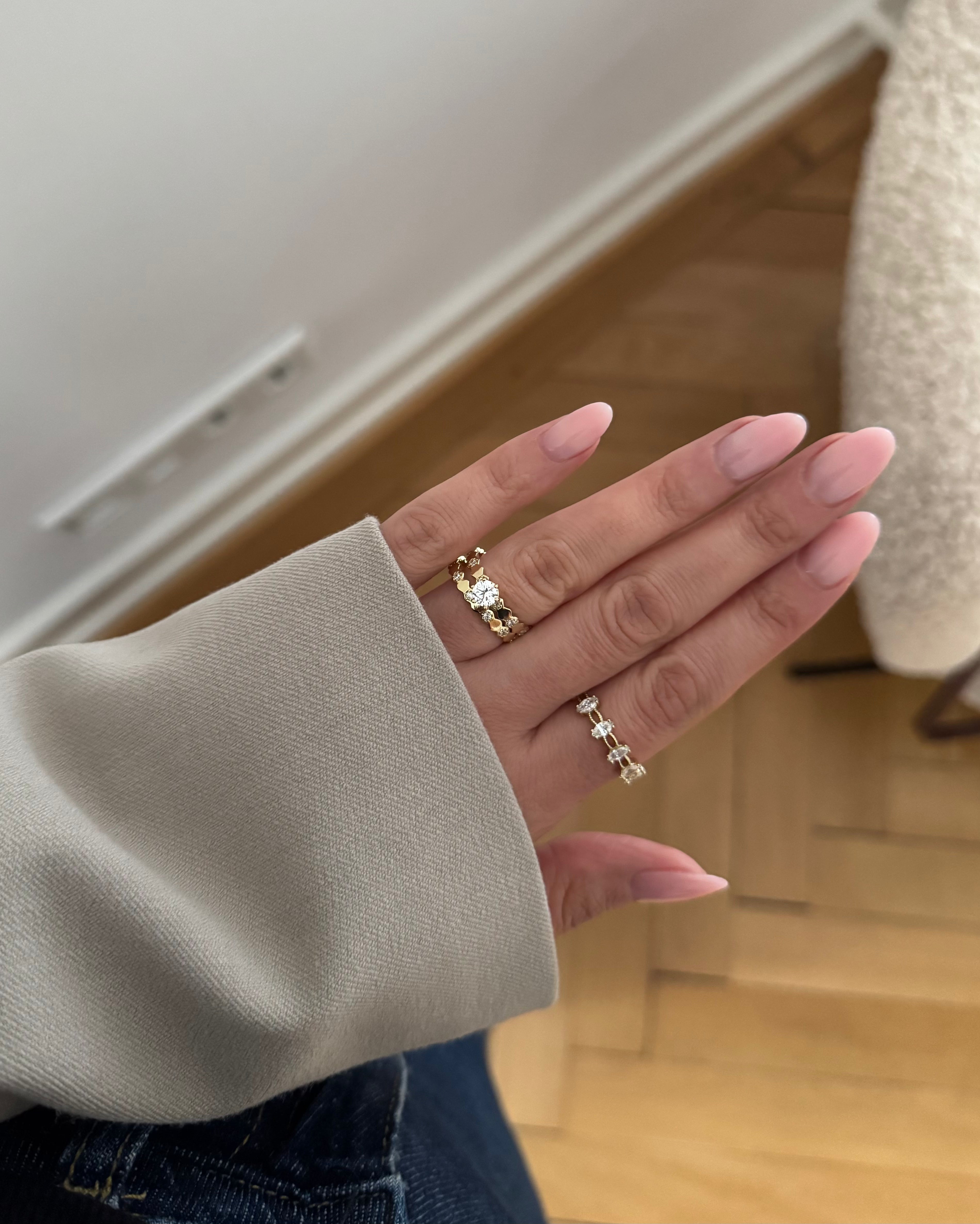 Ring VIP 2'er Petek -14K vergoldet