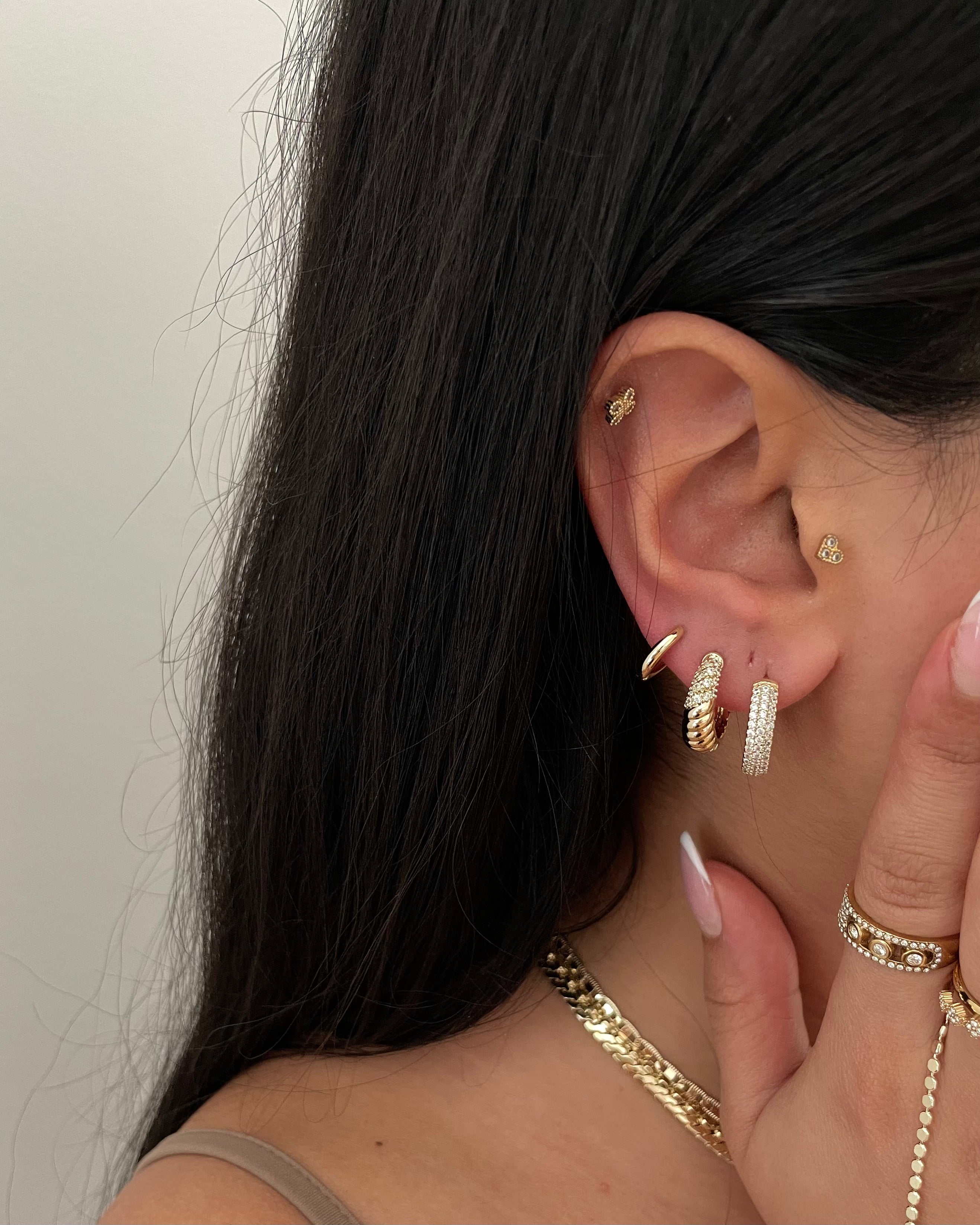 Creolen VIP Full Glow -14K vergoldet