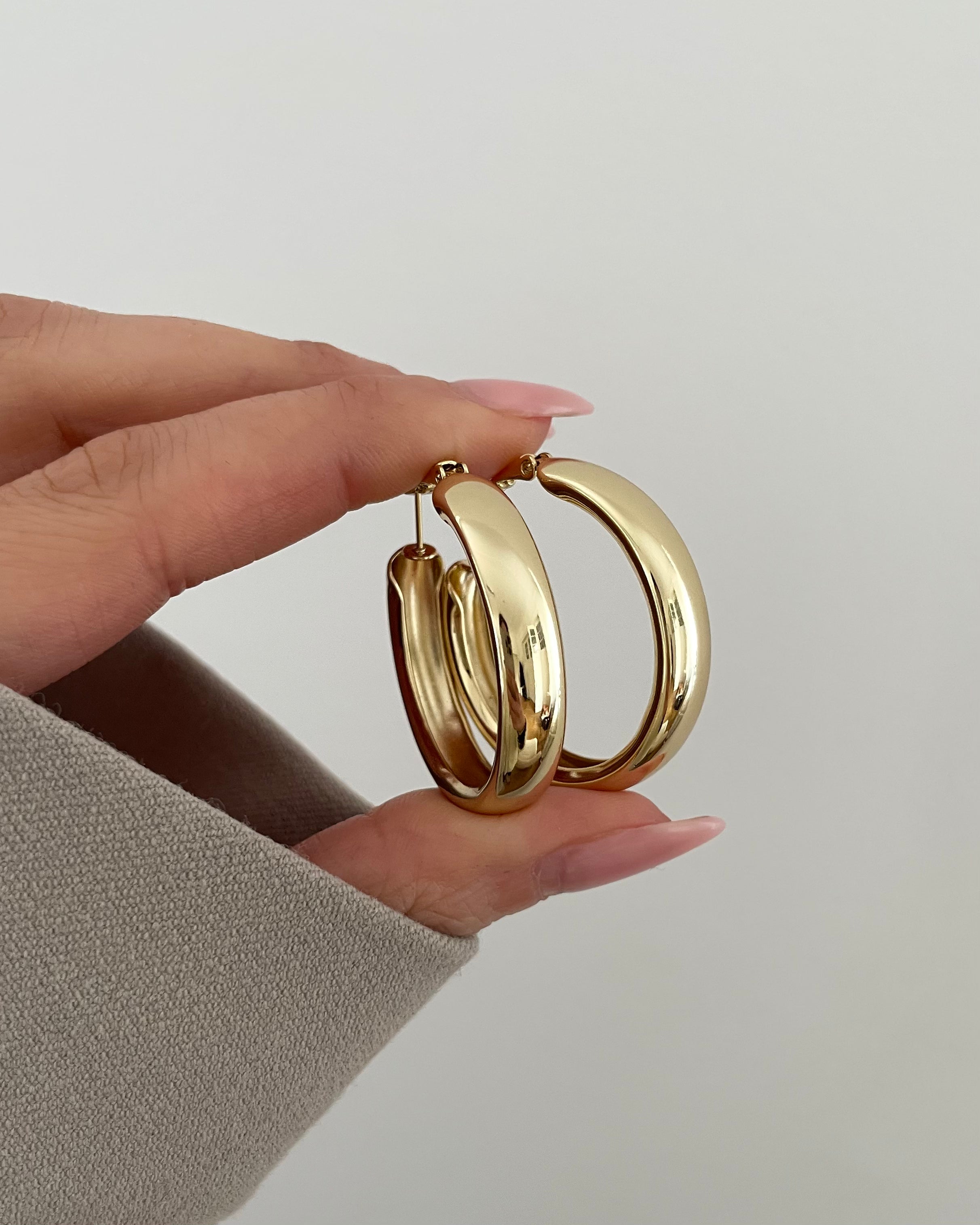 Creolen VIP Classic Bold -14K vergoldet