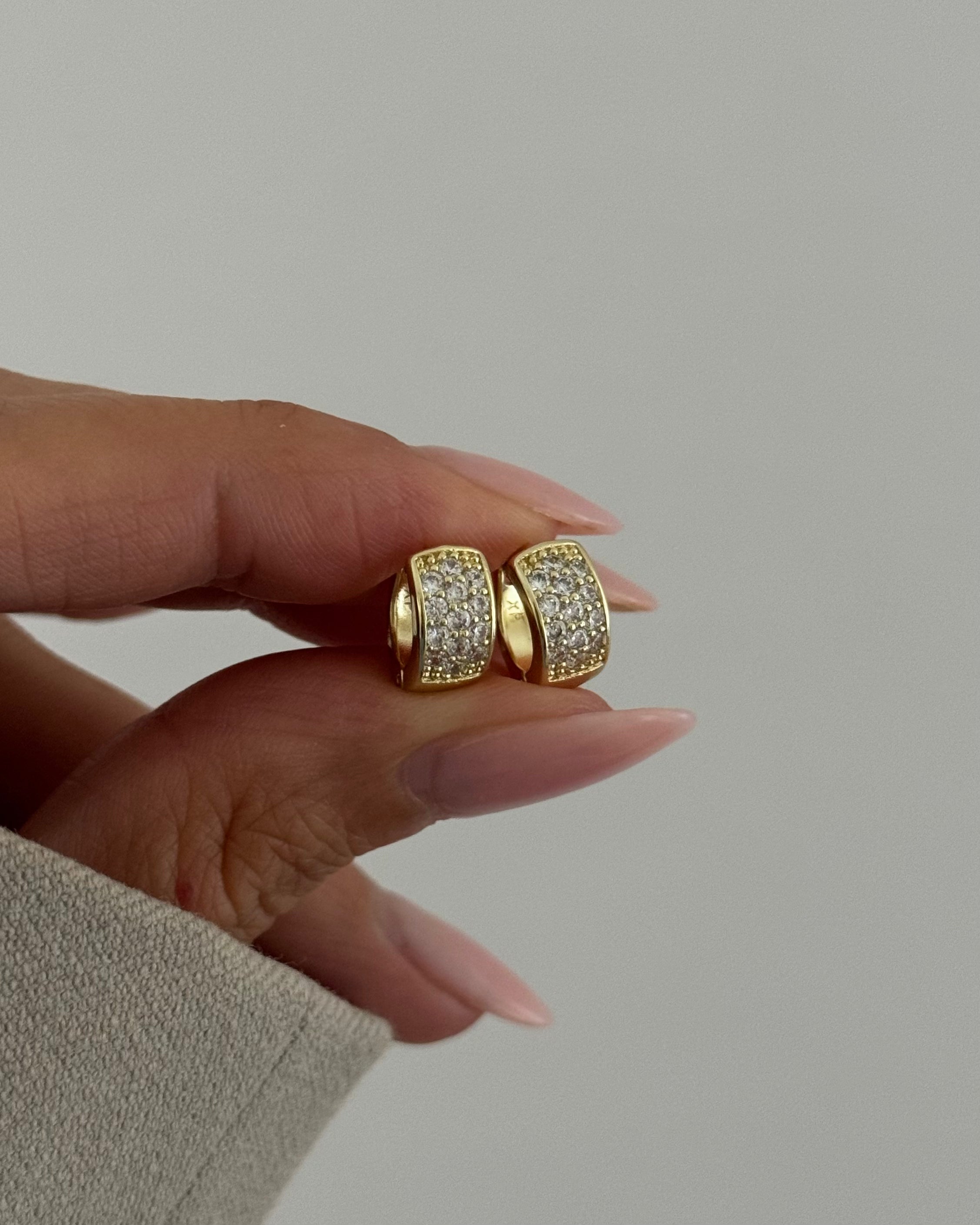 Creolen VIP Mini Bold Shine -14K vergoldet