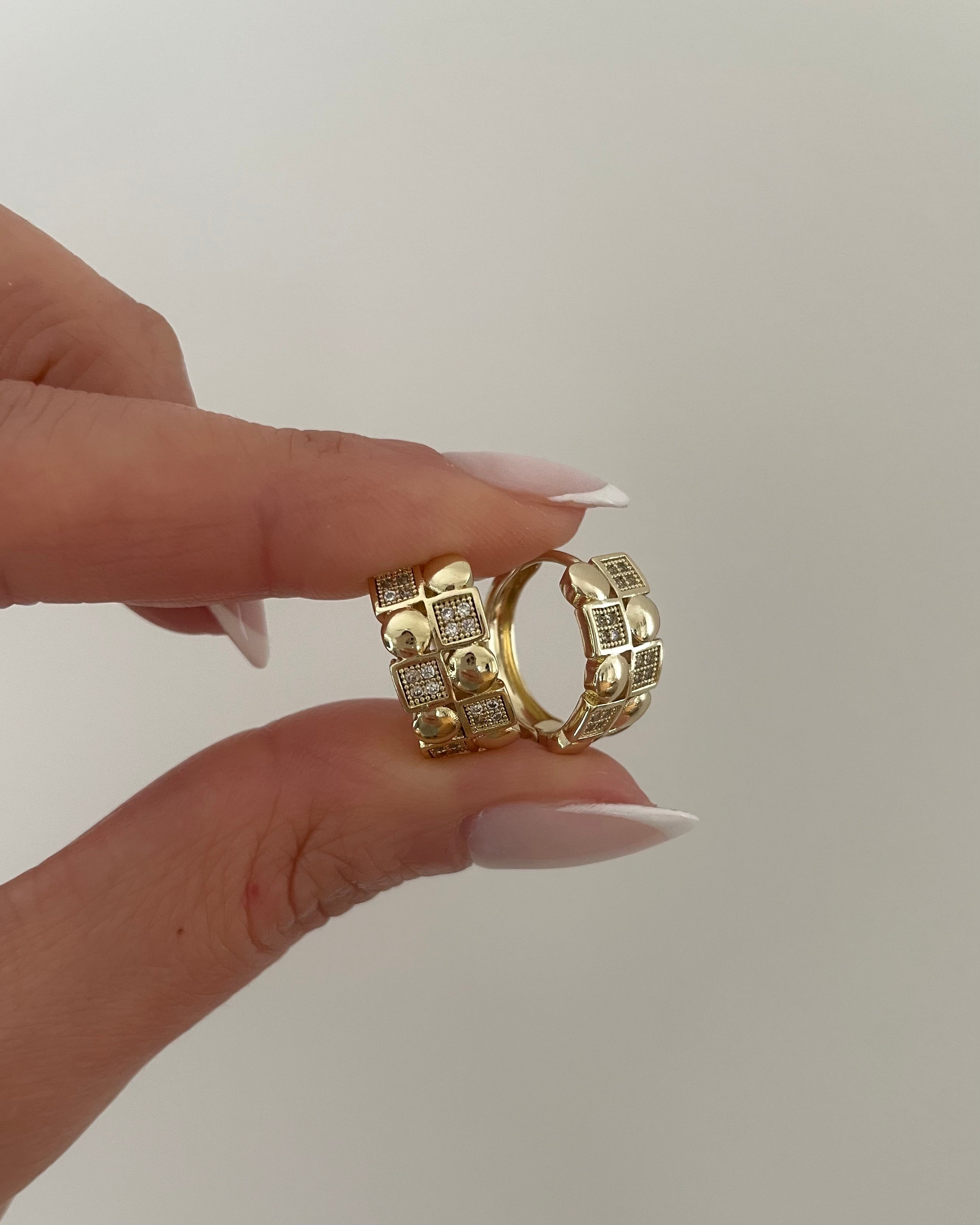 Creolen VIP Royal Grid - 14K vergoldet