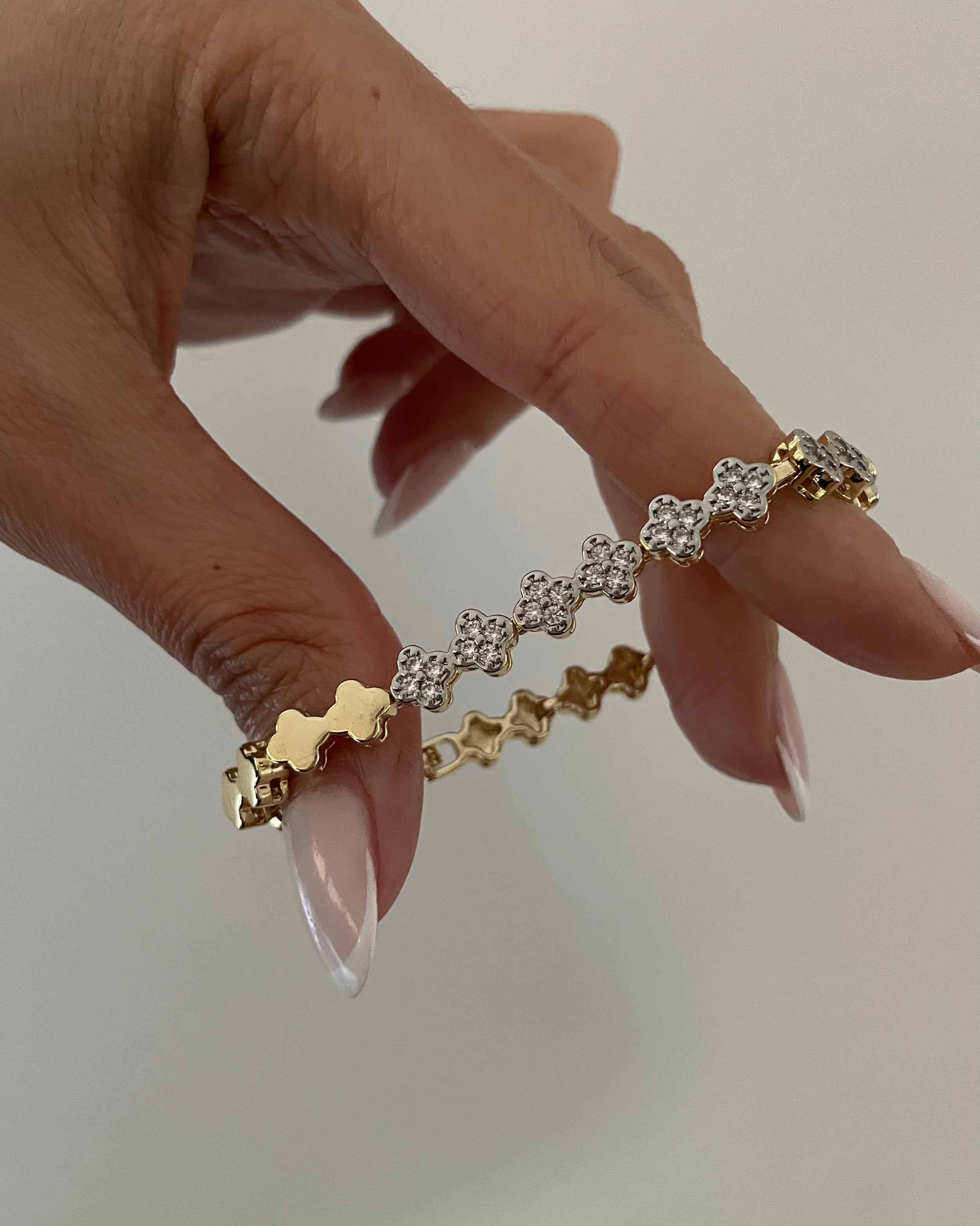 Armband VIP Clover Bloom -14K vergoldet