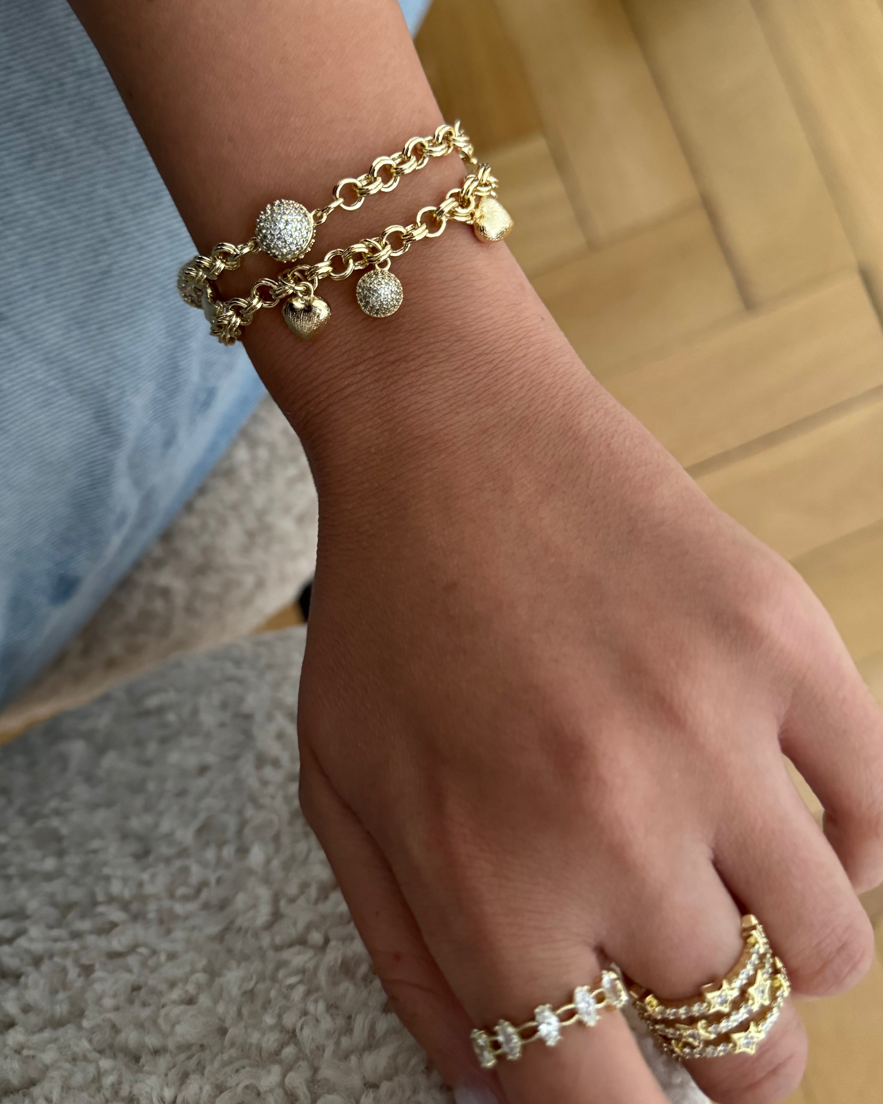 Armband VIP Charm Elegance -14K vergoldet