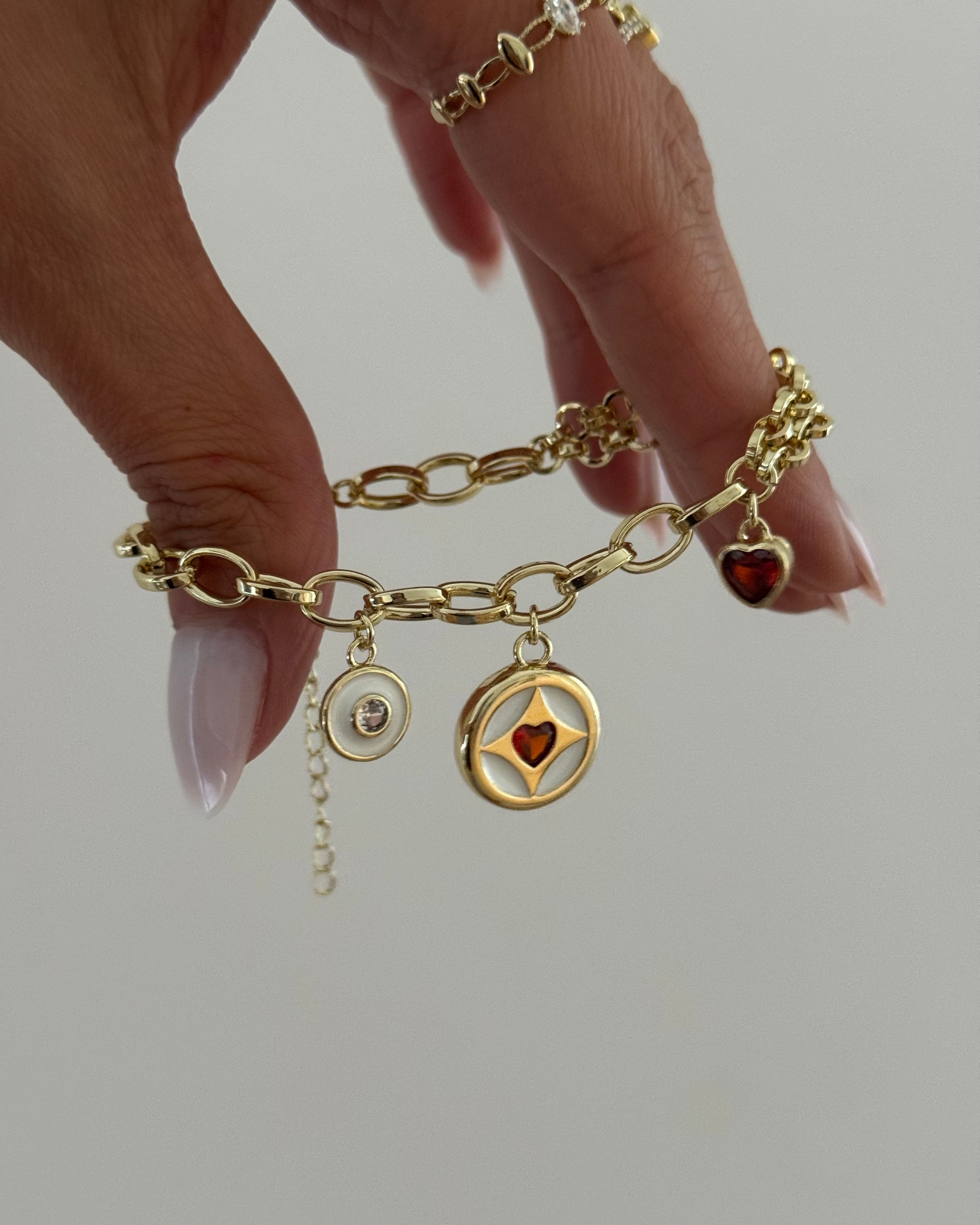 Armband VIP Charm Heart -14K vergoldet