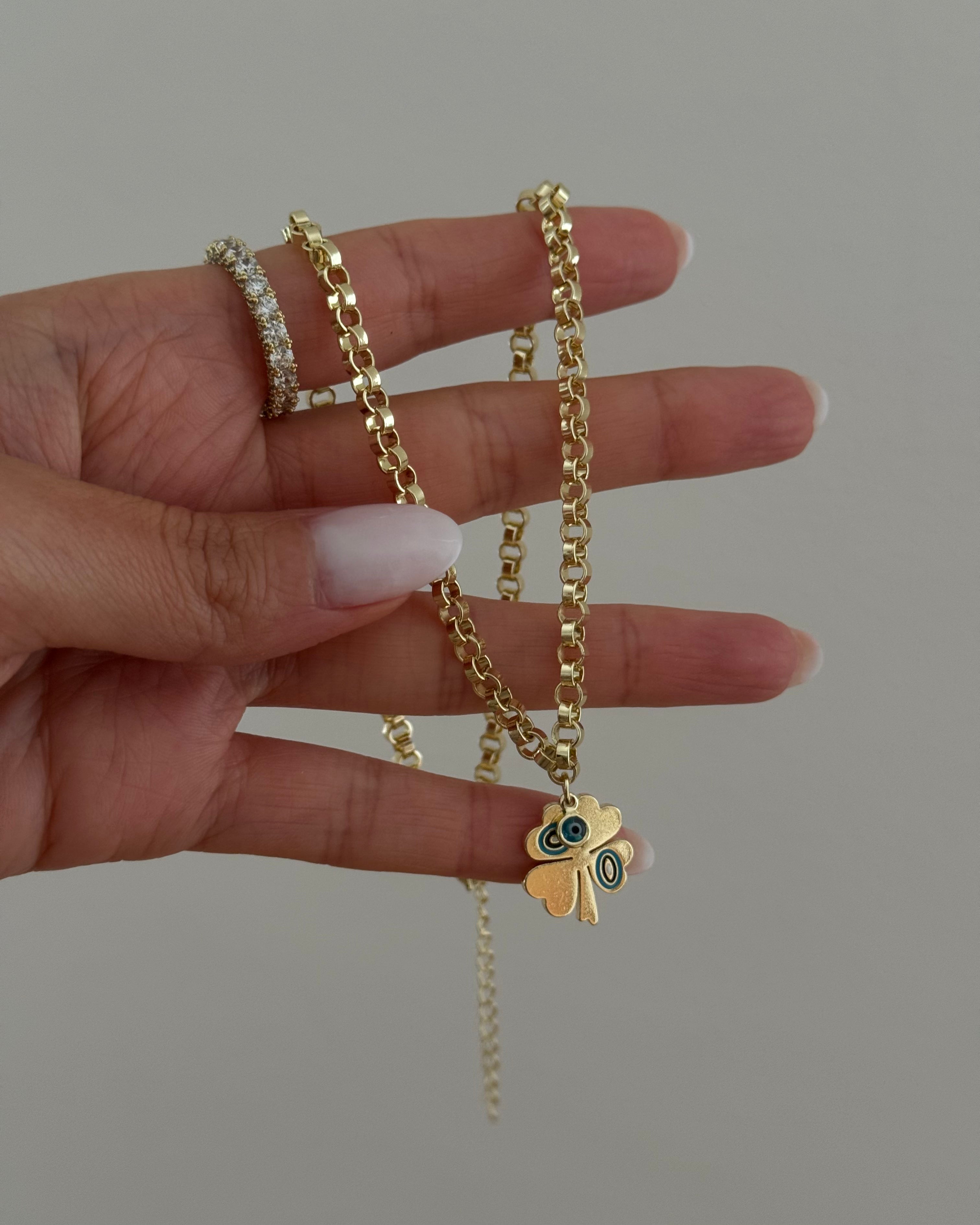 Kette VIP Clover Nazar -14K vergoldet