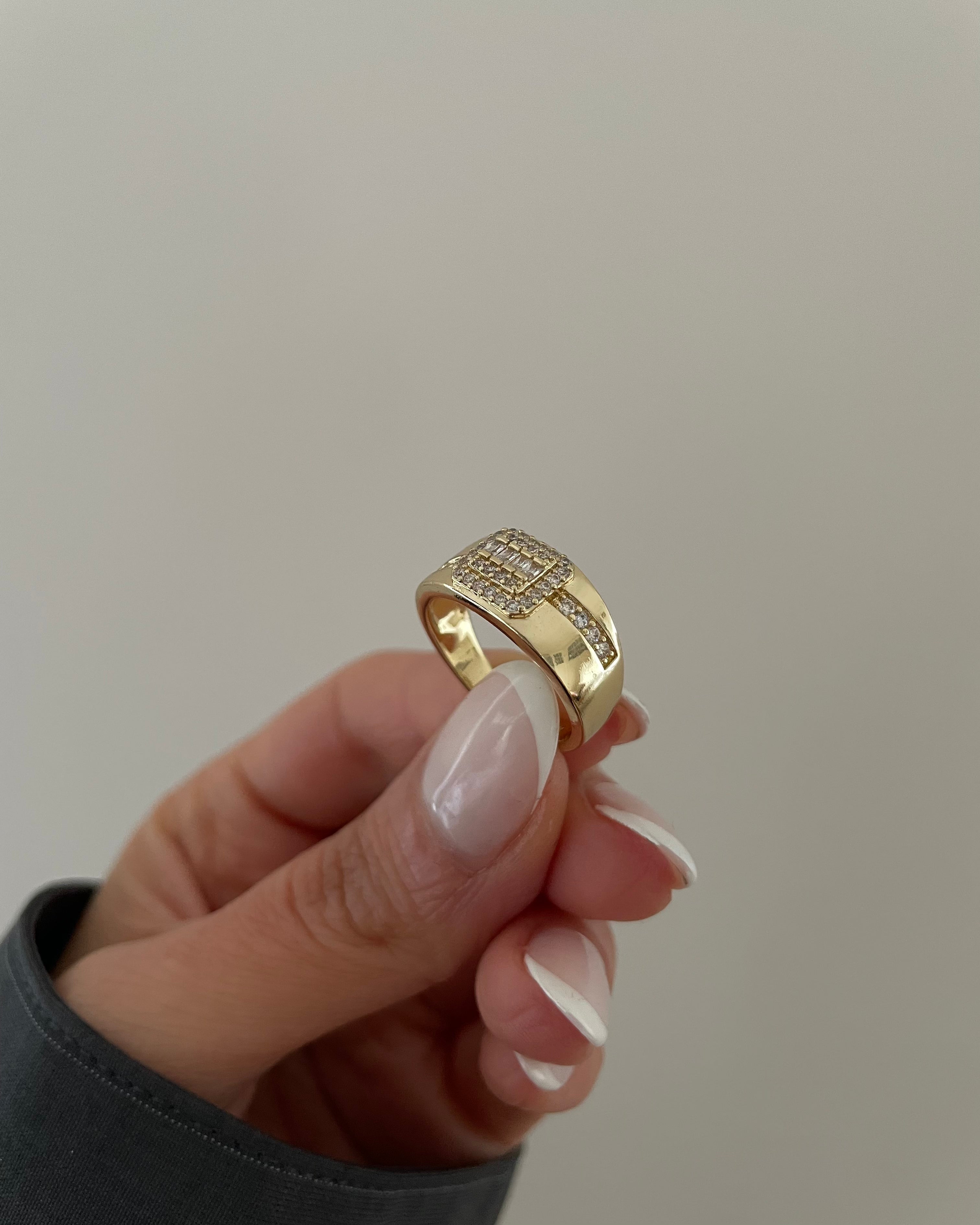 Ring VIP Bold Cube -14K vergoldet