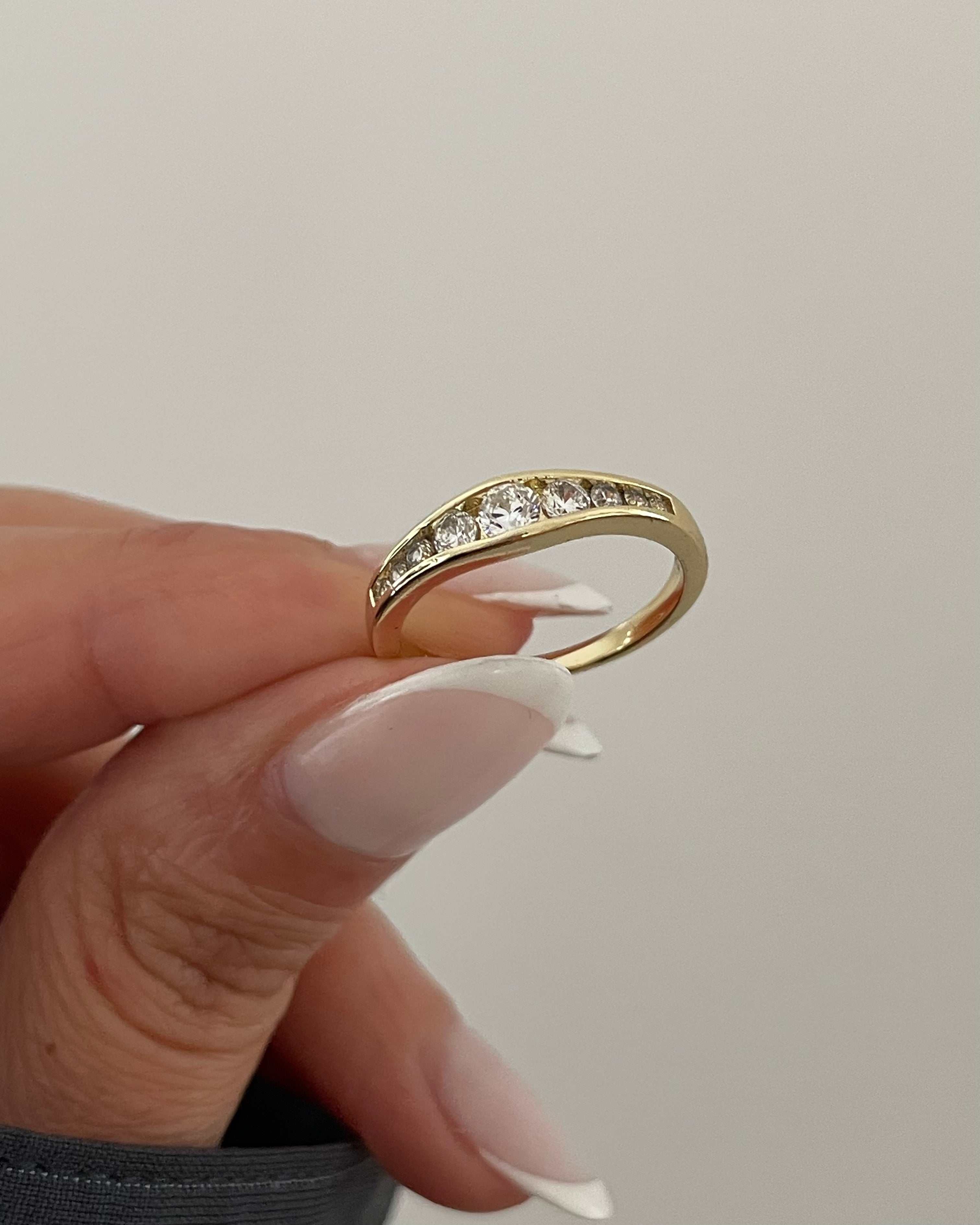 Ring VIP Wave Chic -14K vergoldet