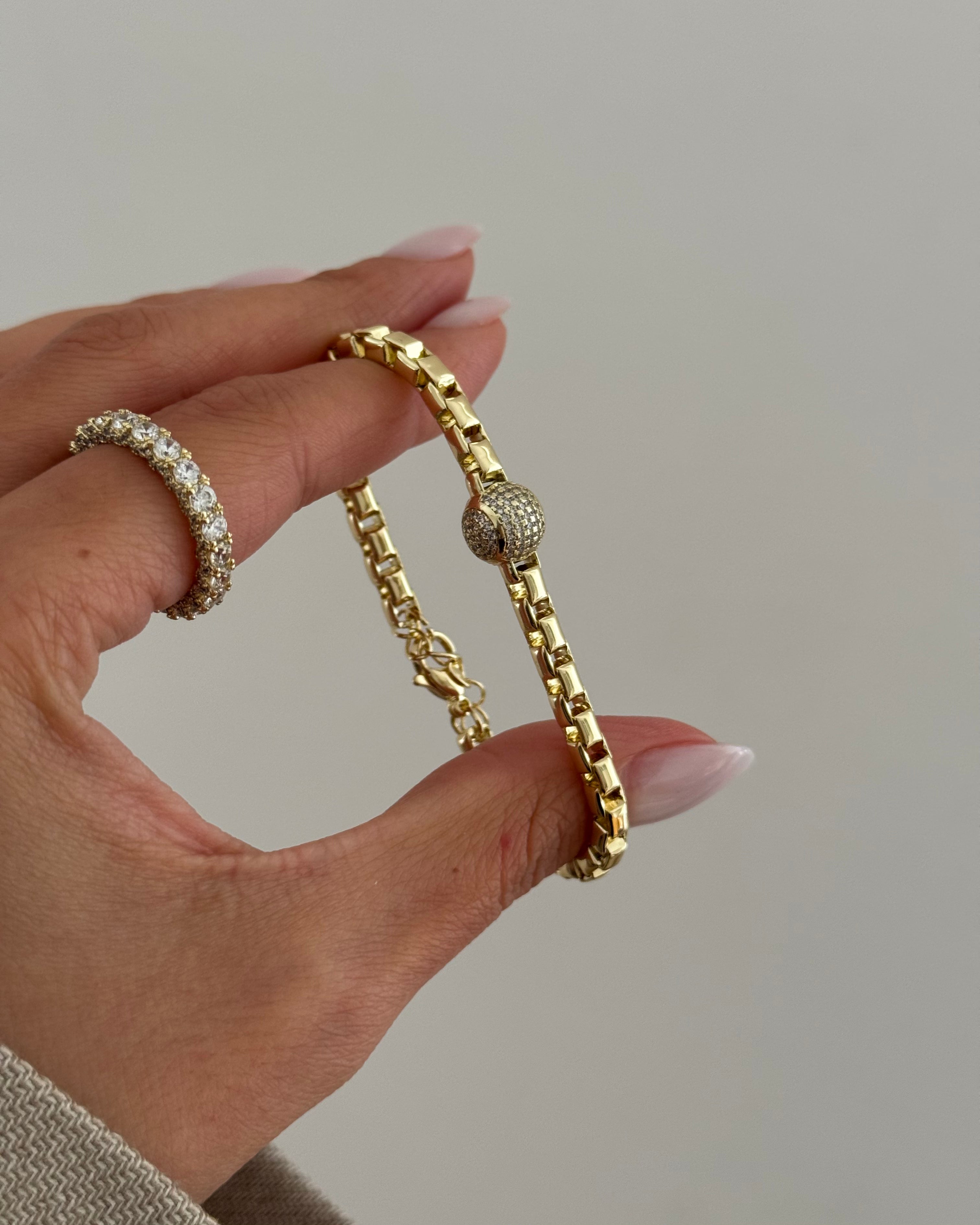 Kombi Kette Armband VIP Topcuk -14K vergoldet