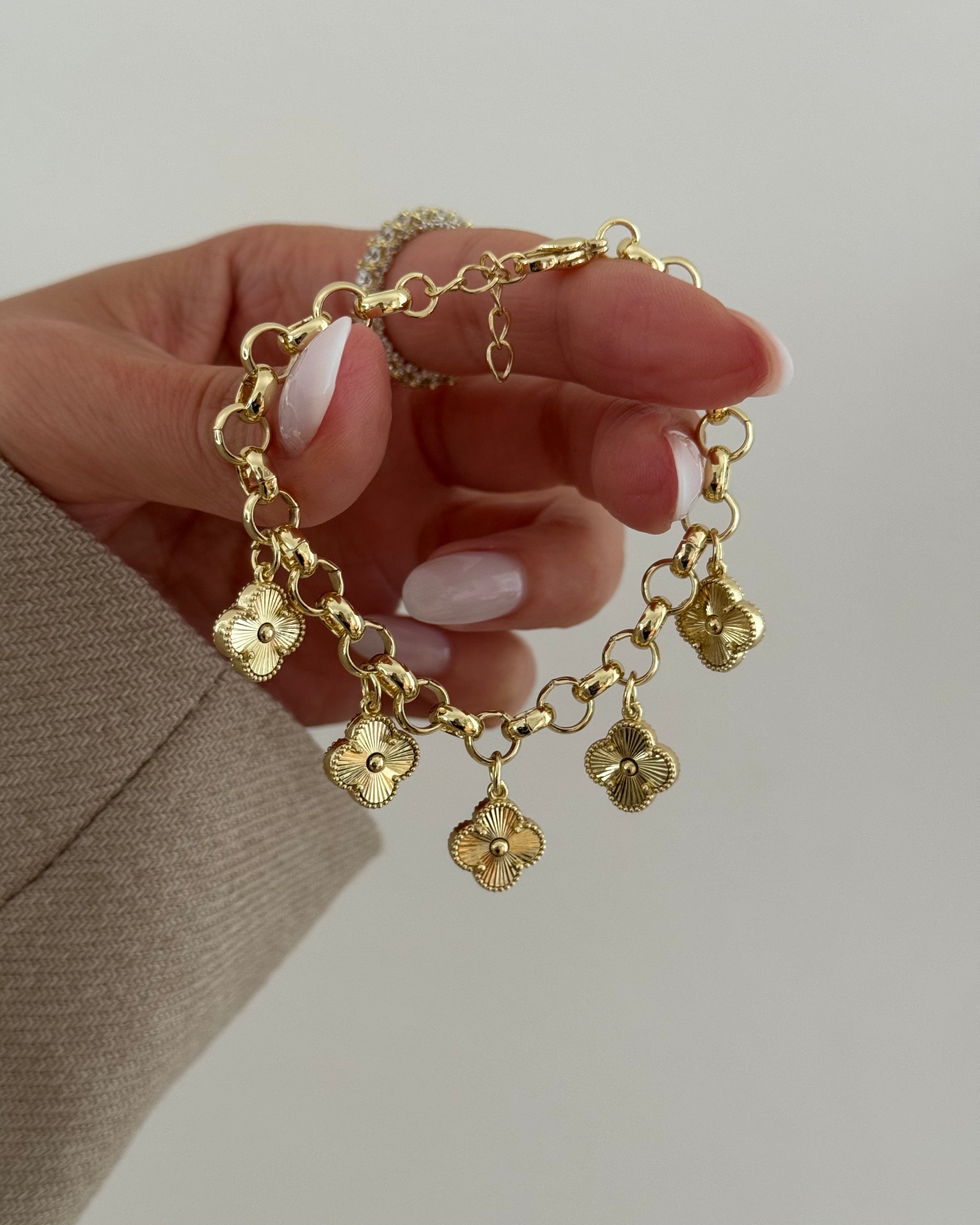 Armband VIP Cetas Clover -14K vergoldet
