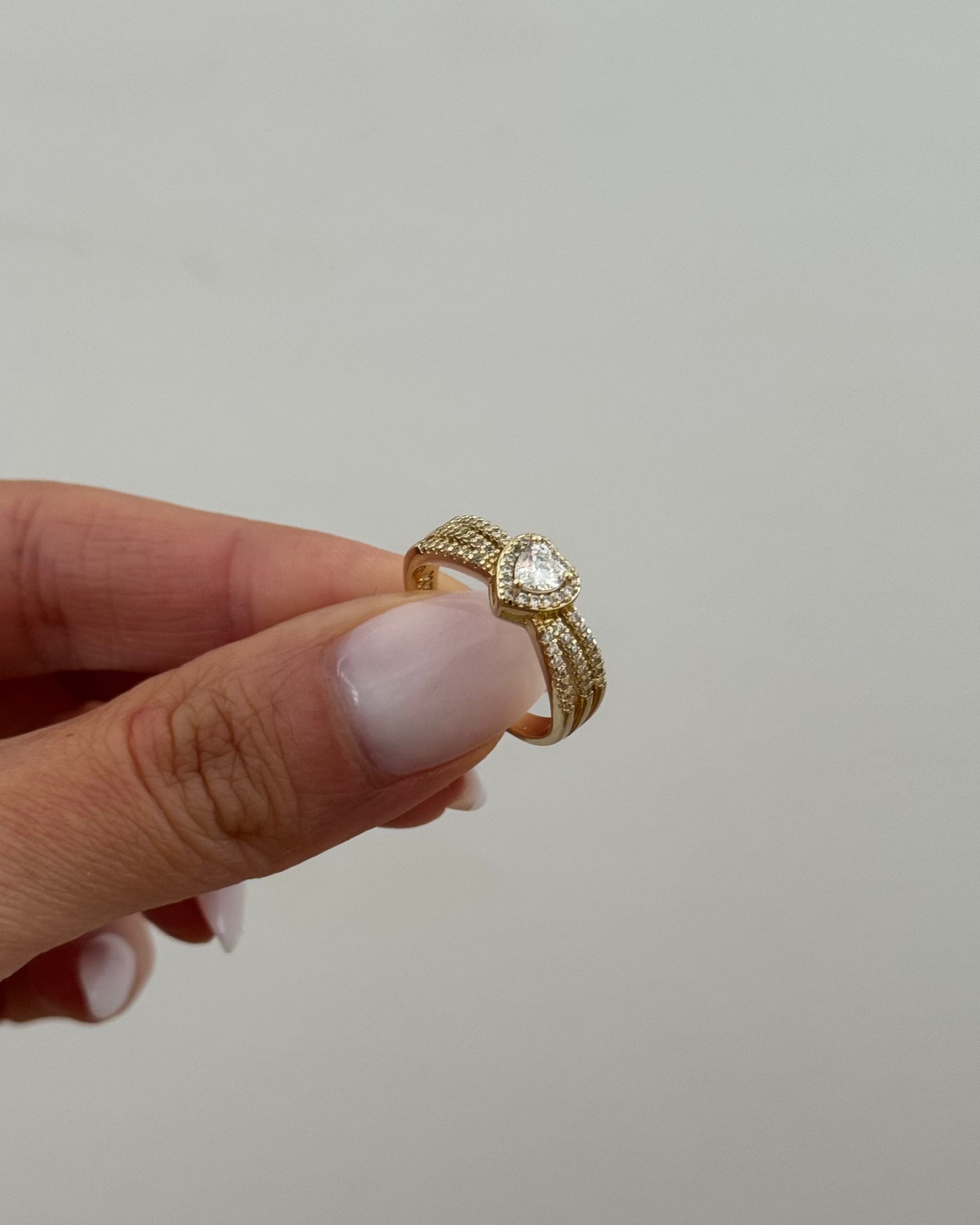 Ring VIP Brillant Heart -14K vergoldet