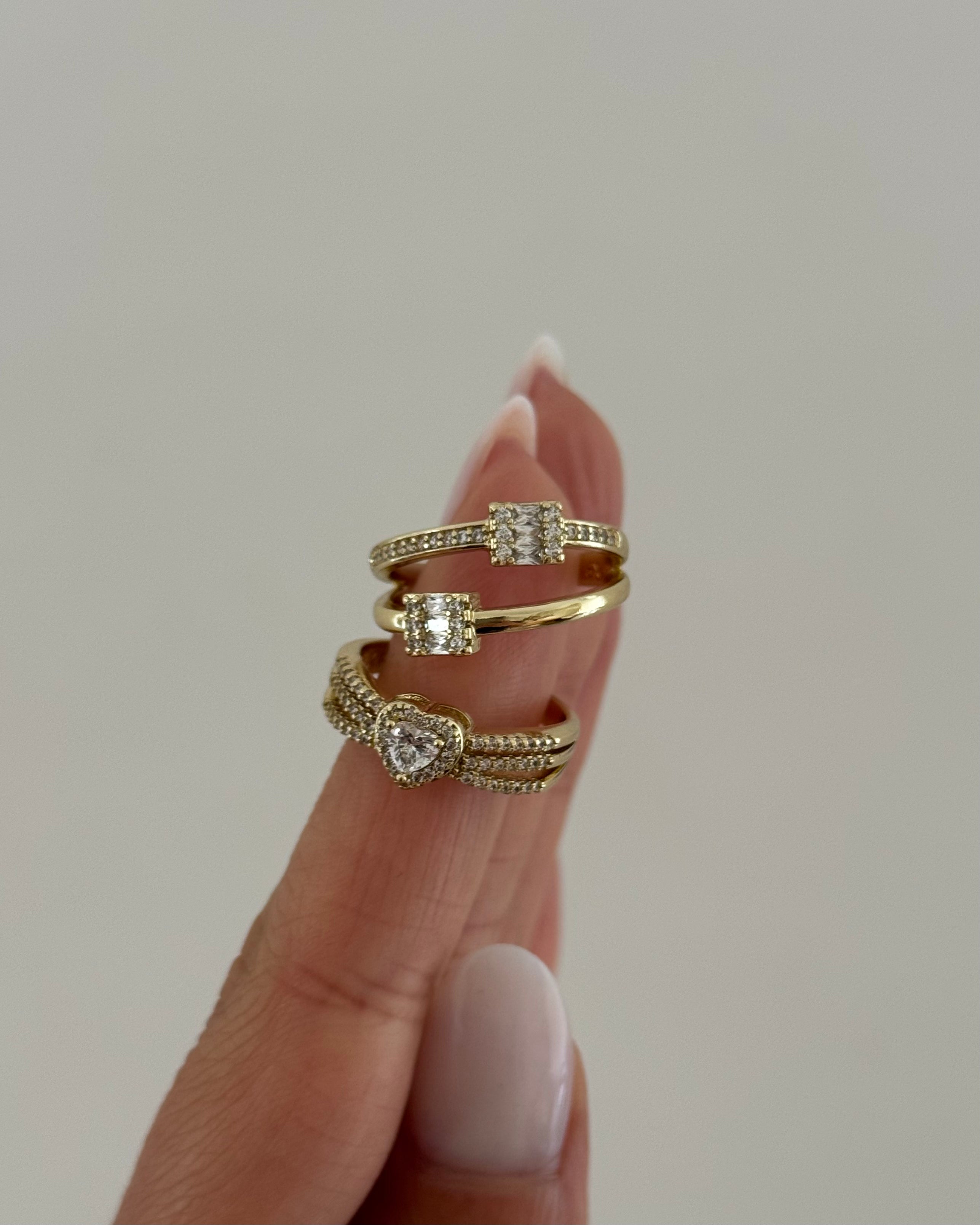 Ring VIP Brillant Heart -14K vergoldet