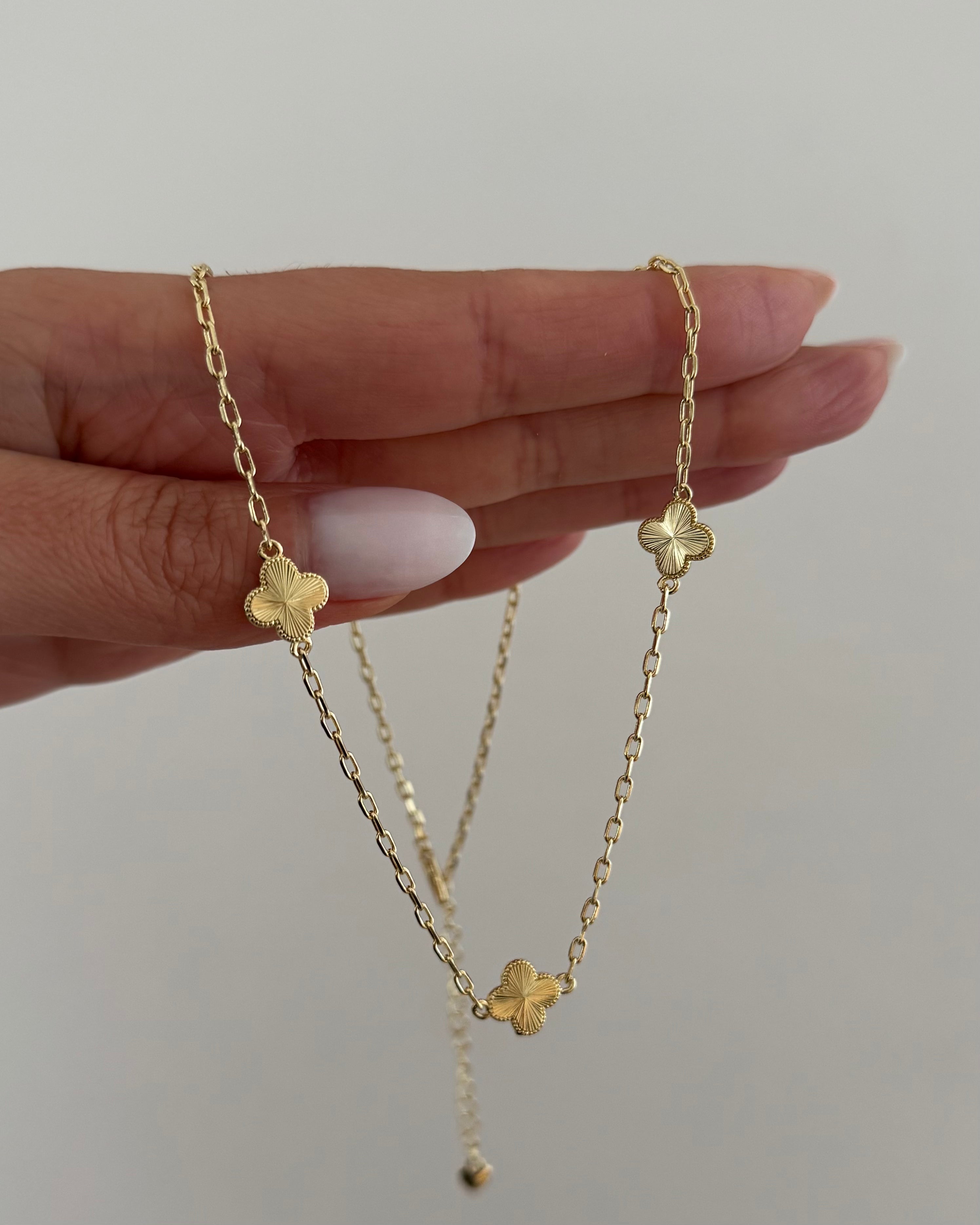 Kette VIP Fine Clover -14K vergoldet