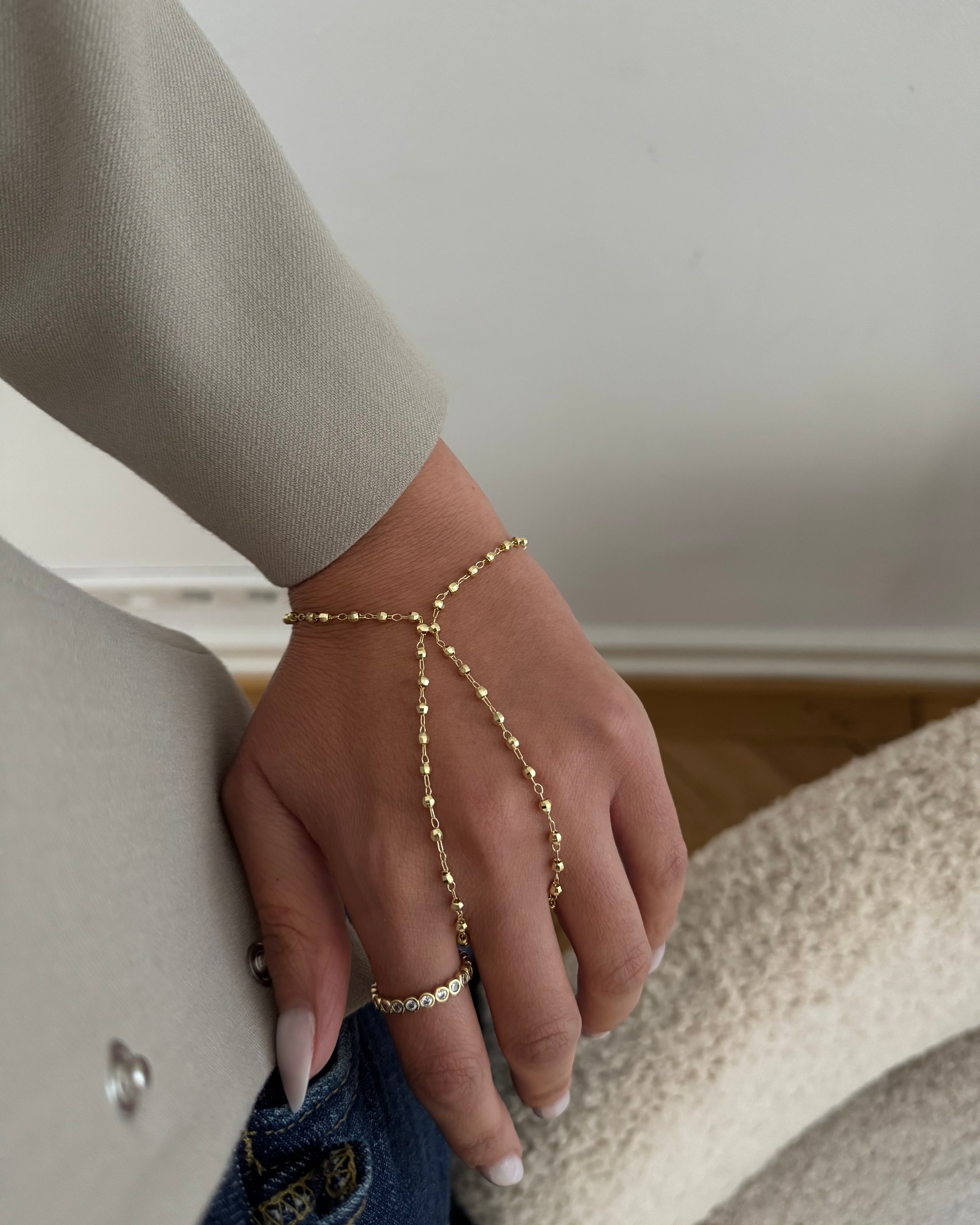 Hand Chain Dorika -14K vergoldet