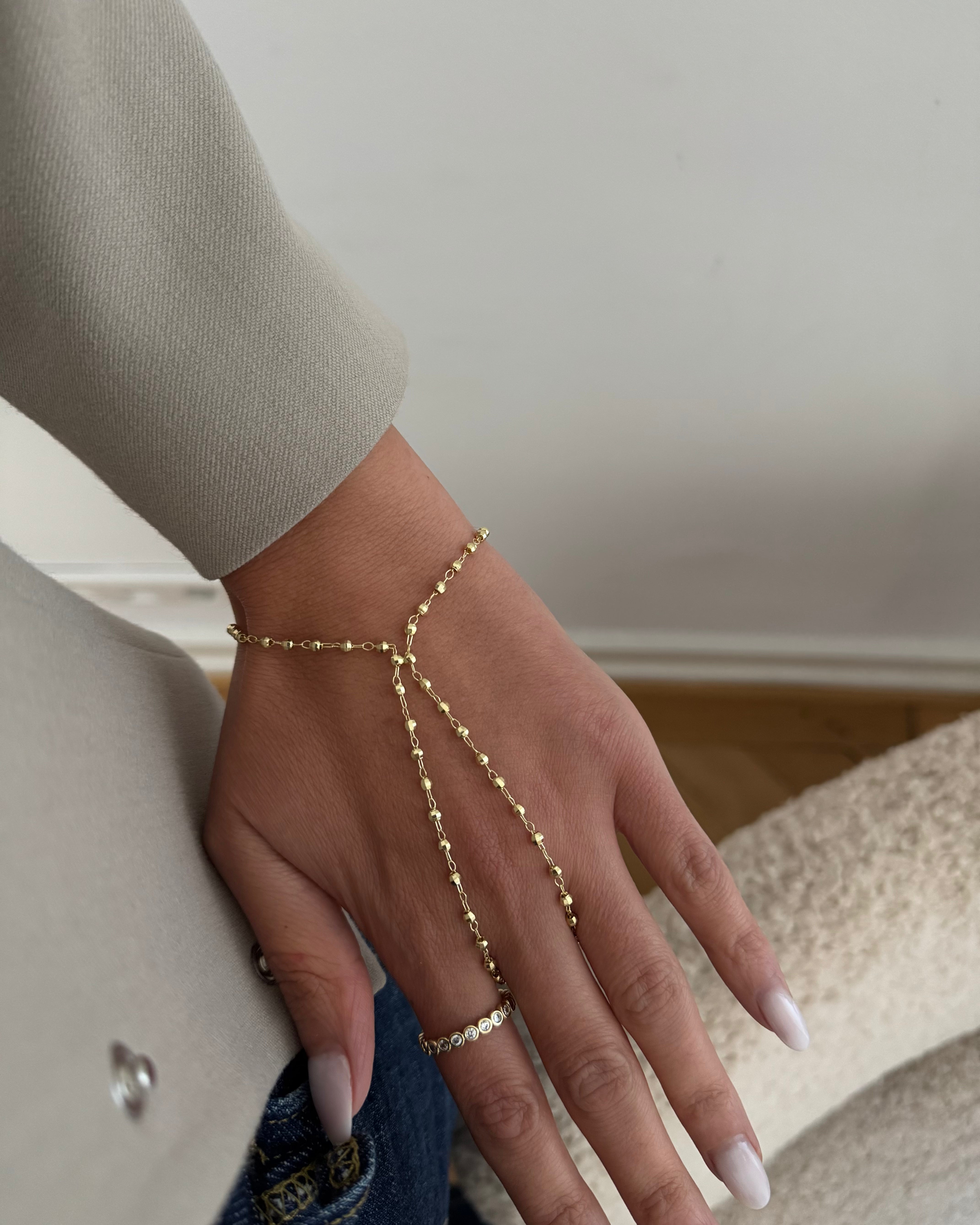 Hand Chain Dorika -14K vergoldet