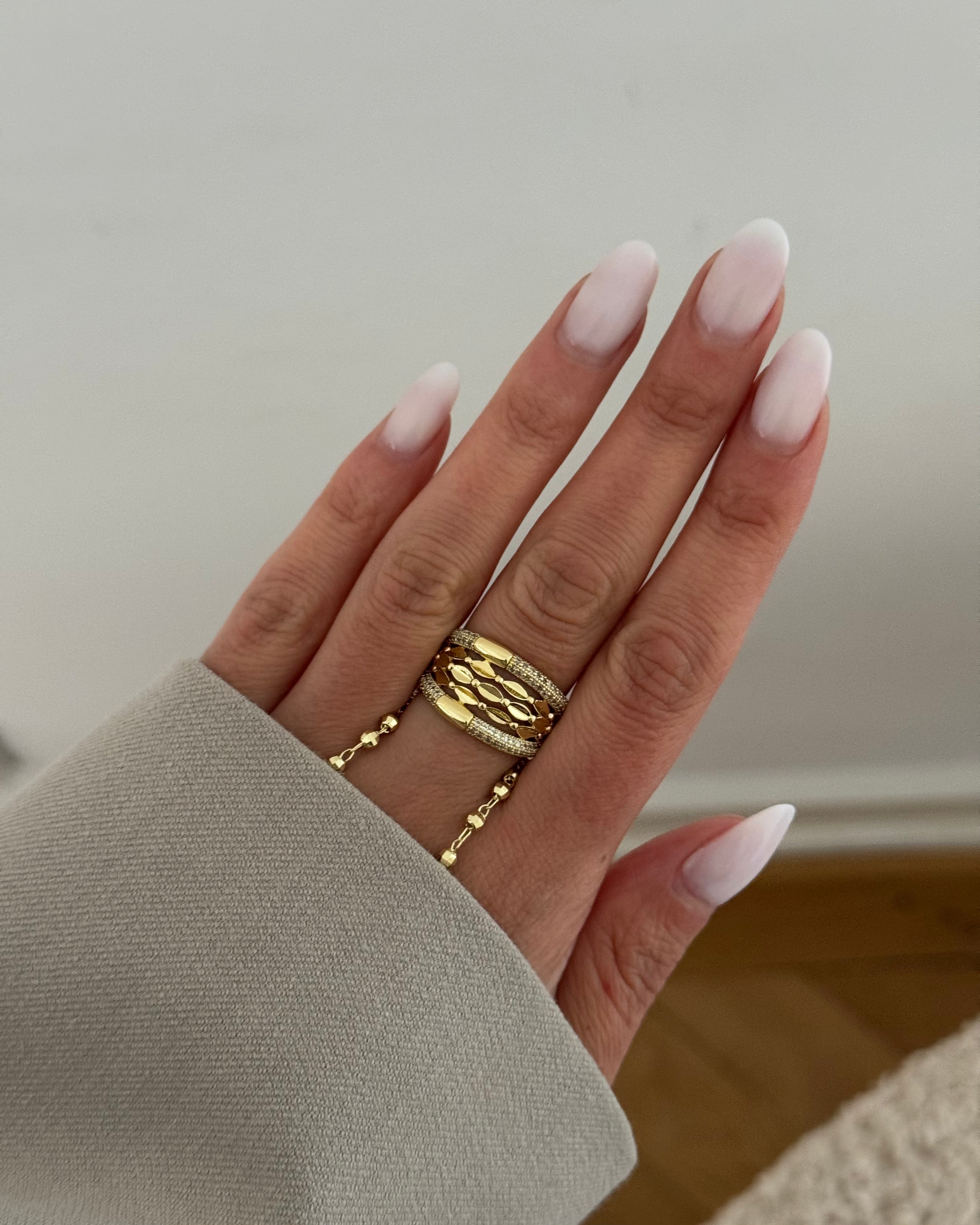 Ring VIP Layer Molten Shine -14K vergoldet