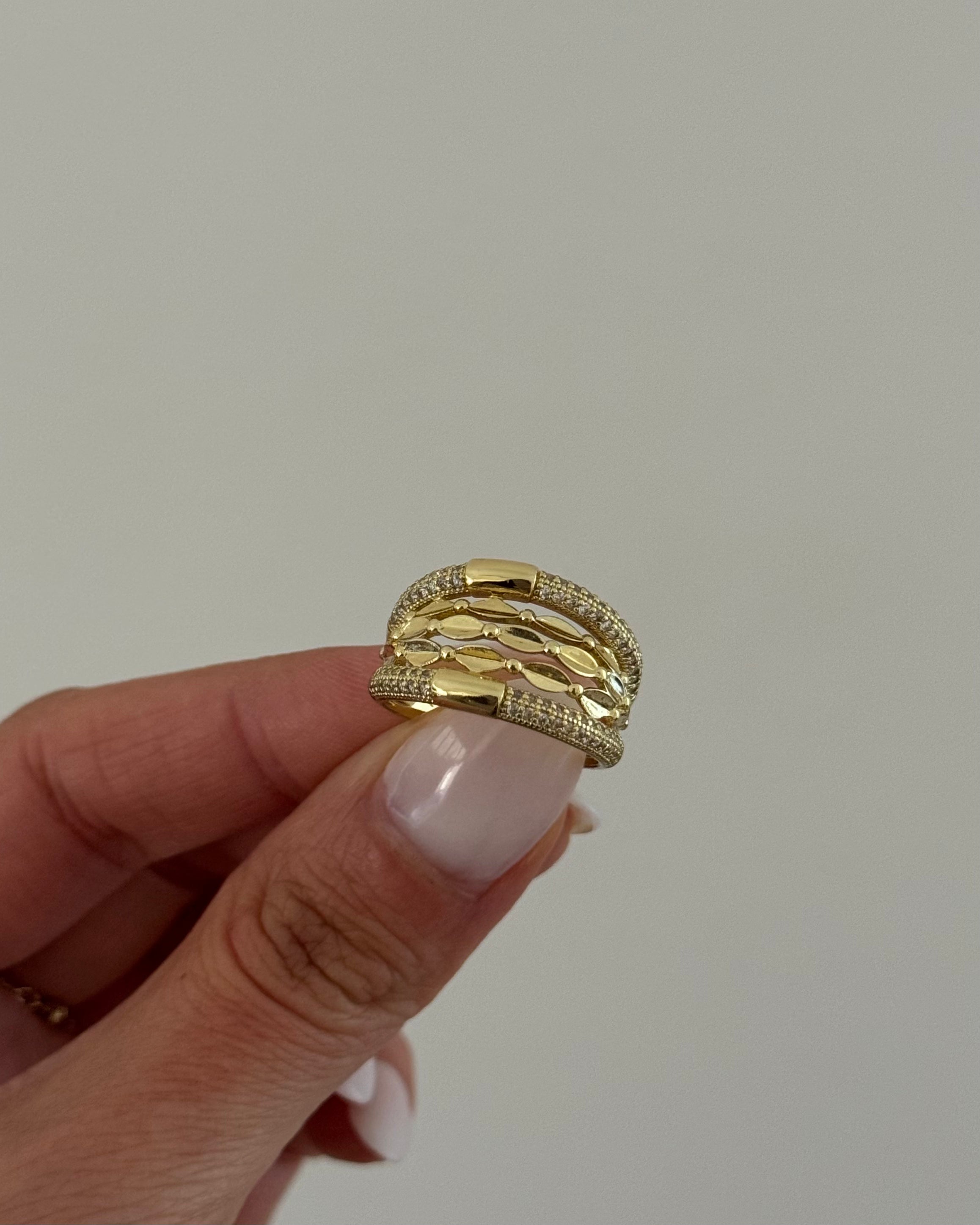 Ring VIP Layer Molten Shine -14K vergoldet