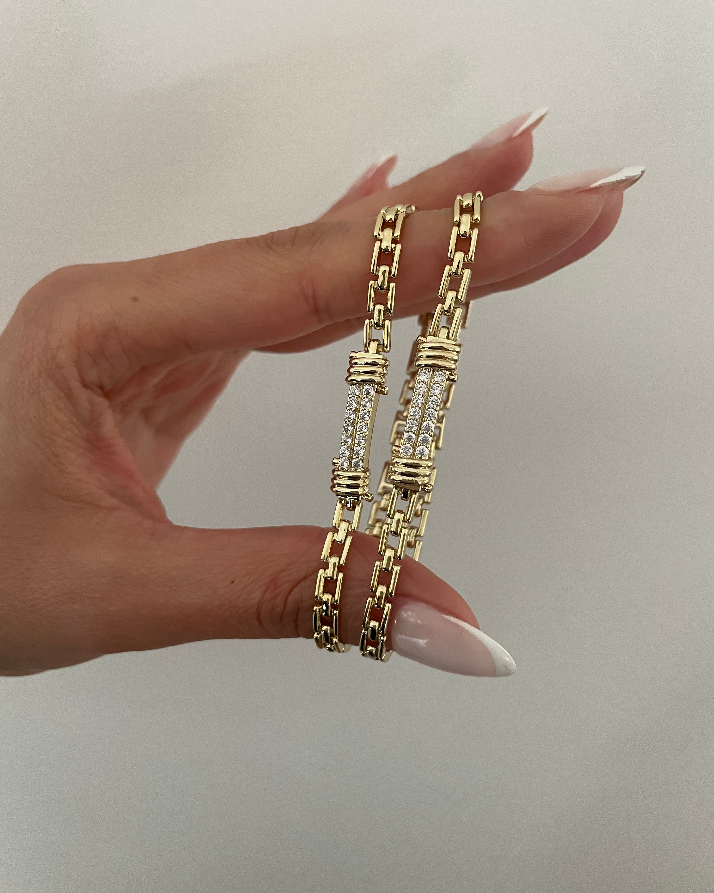 Armband Diamond Frame -14K vergoldet