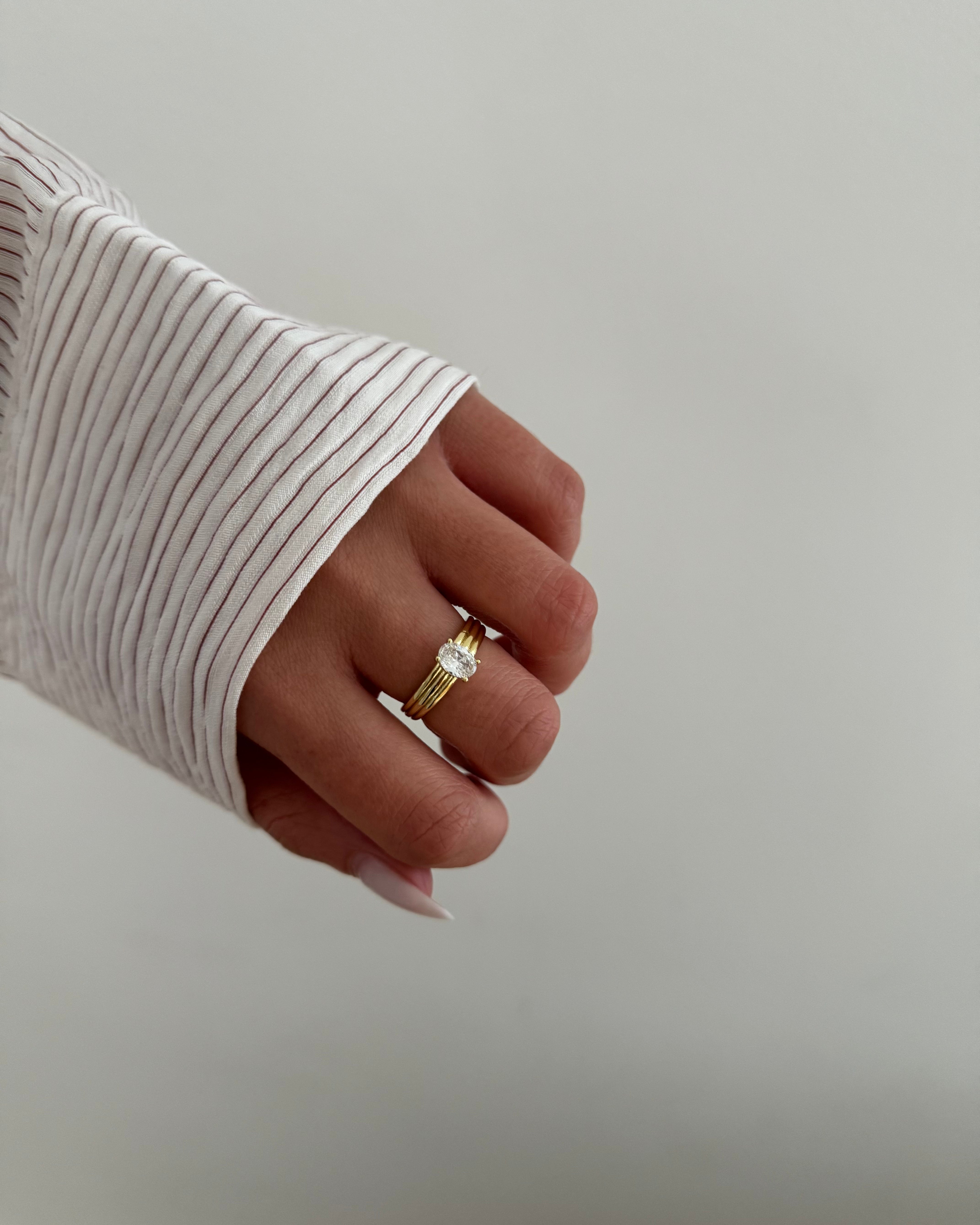 Ring VIP Drop Line -14K vergoldet
