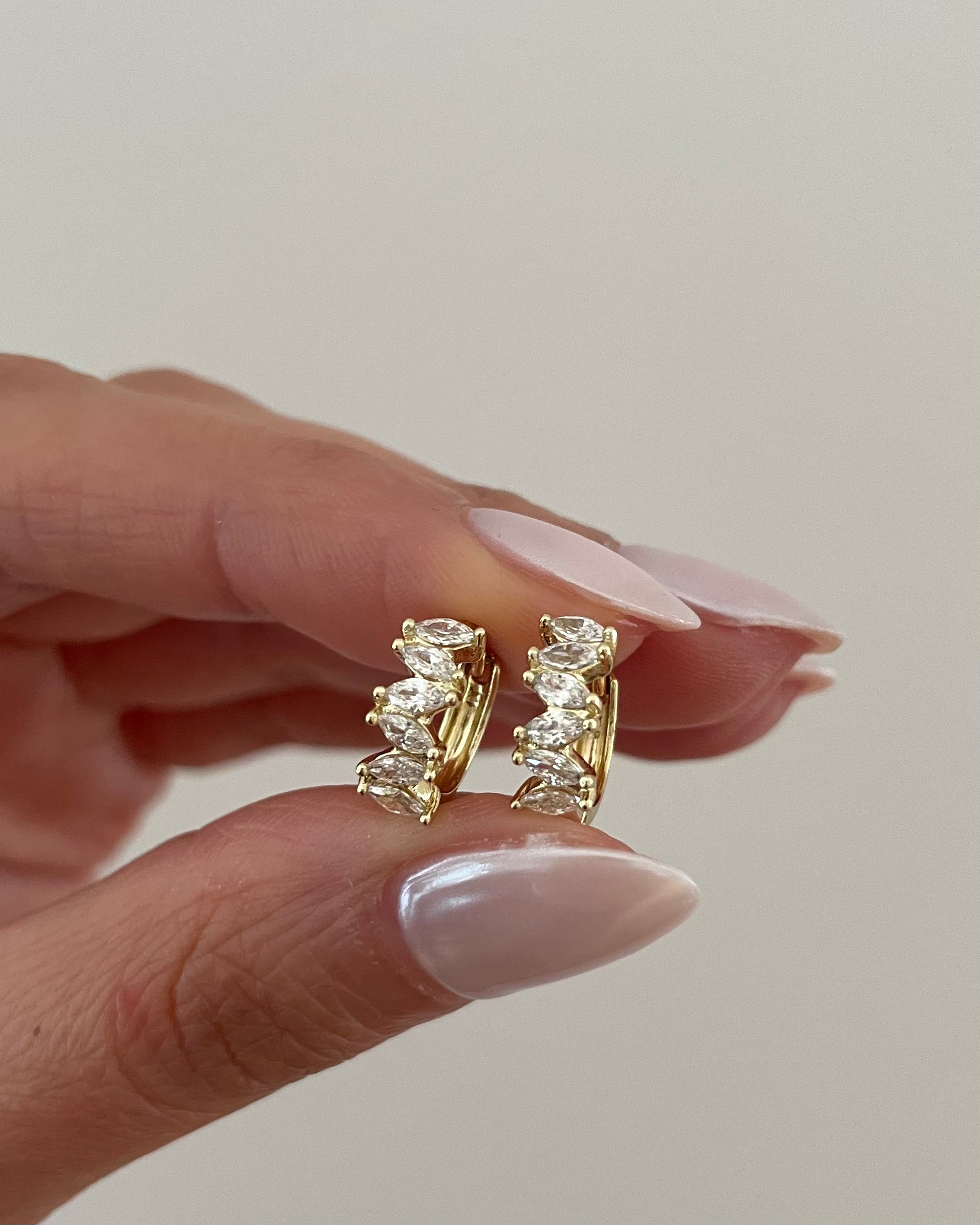 Creolen VIP Zack Drop -14K vergoldet