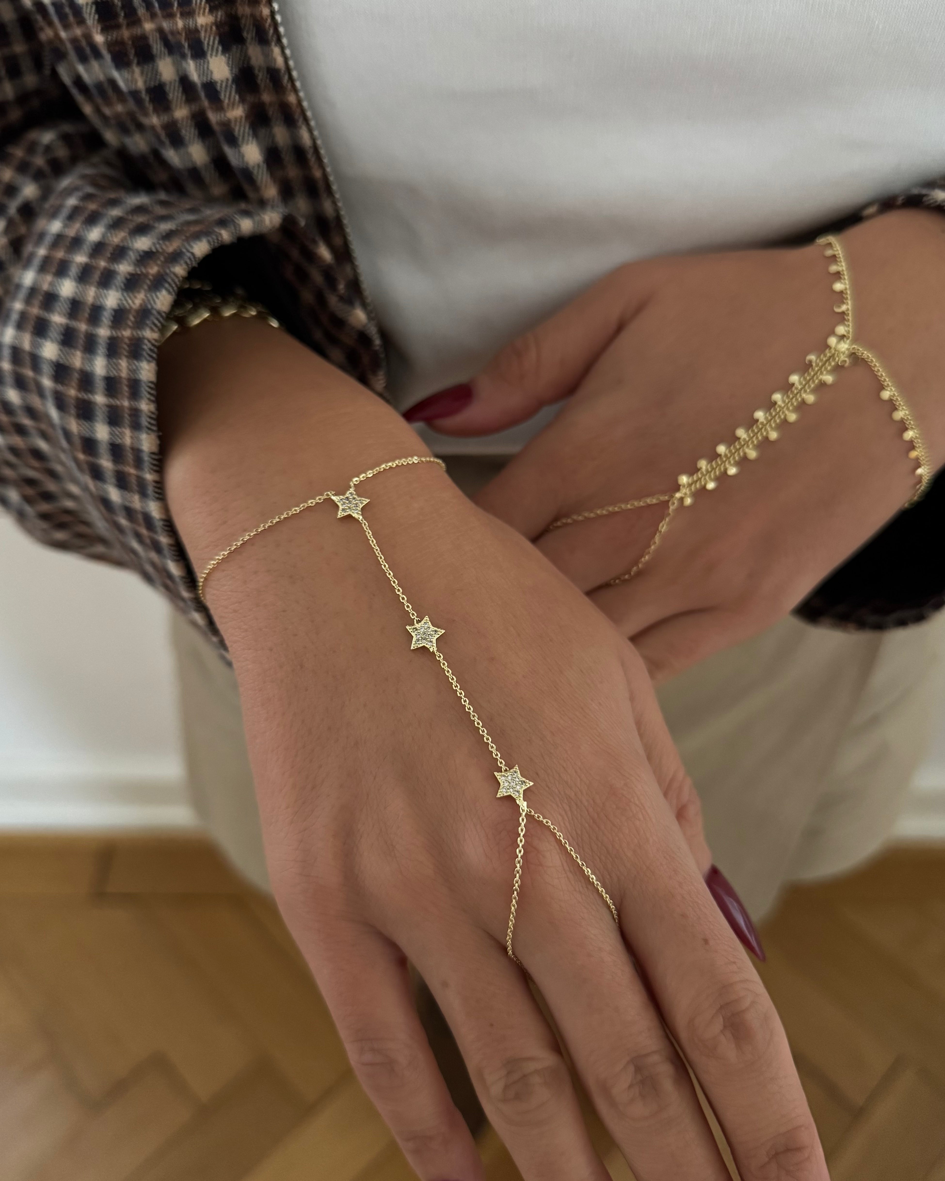 Hand Chain VIP Star -14K vergoldet