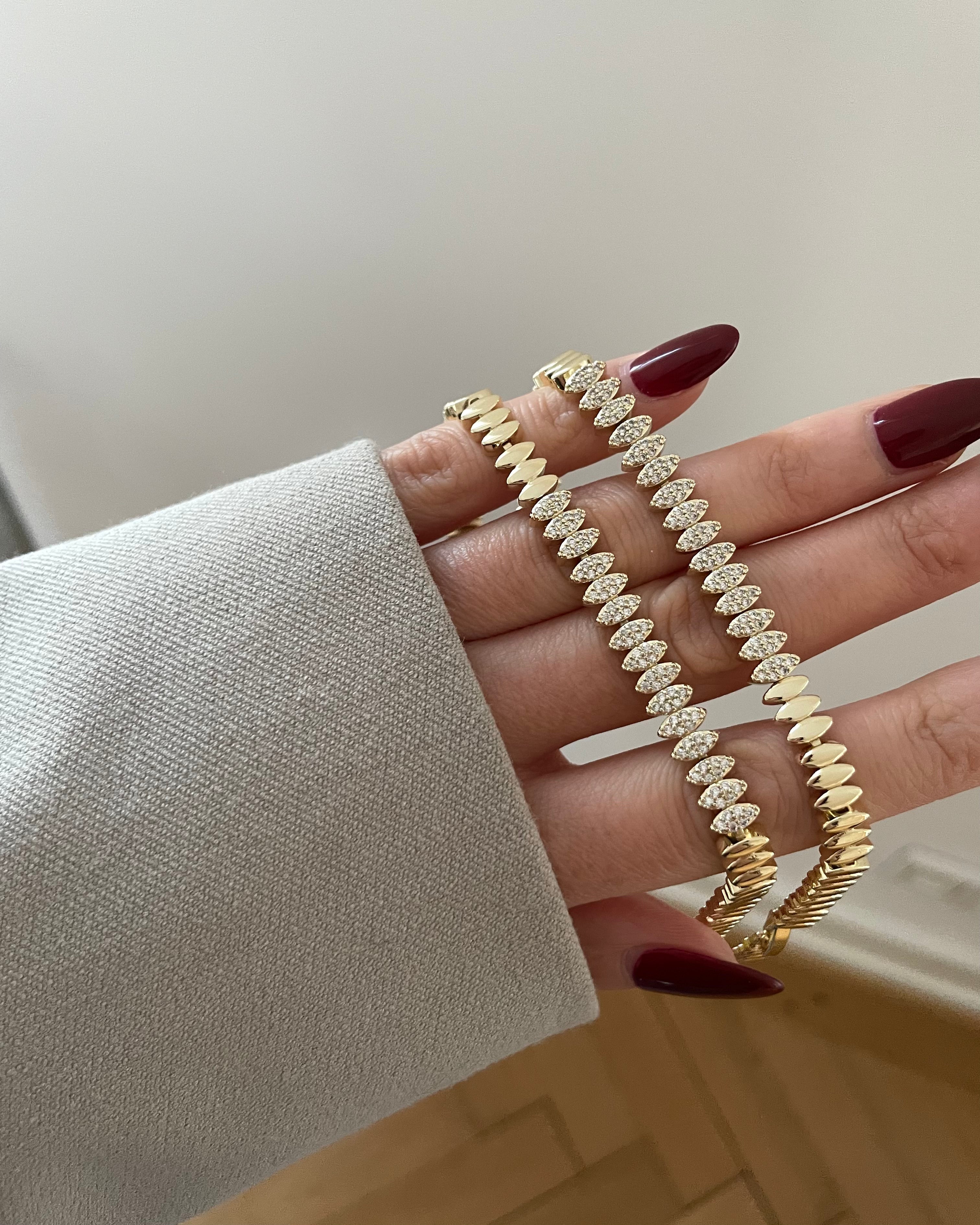 Armband VIP Oval Drop - 14K vergoldet