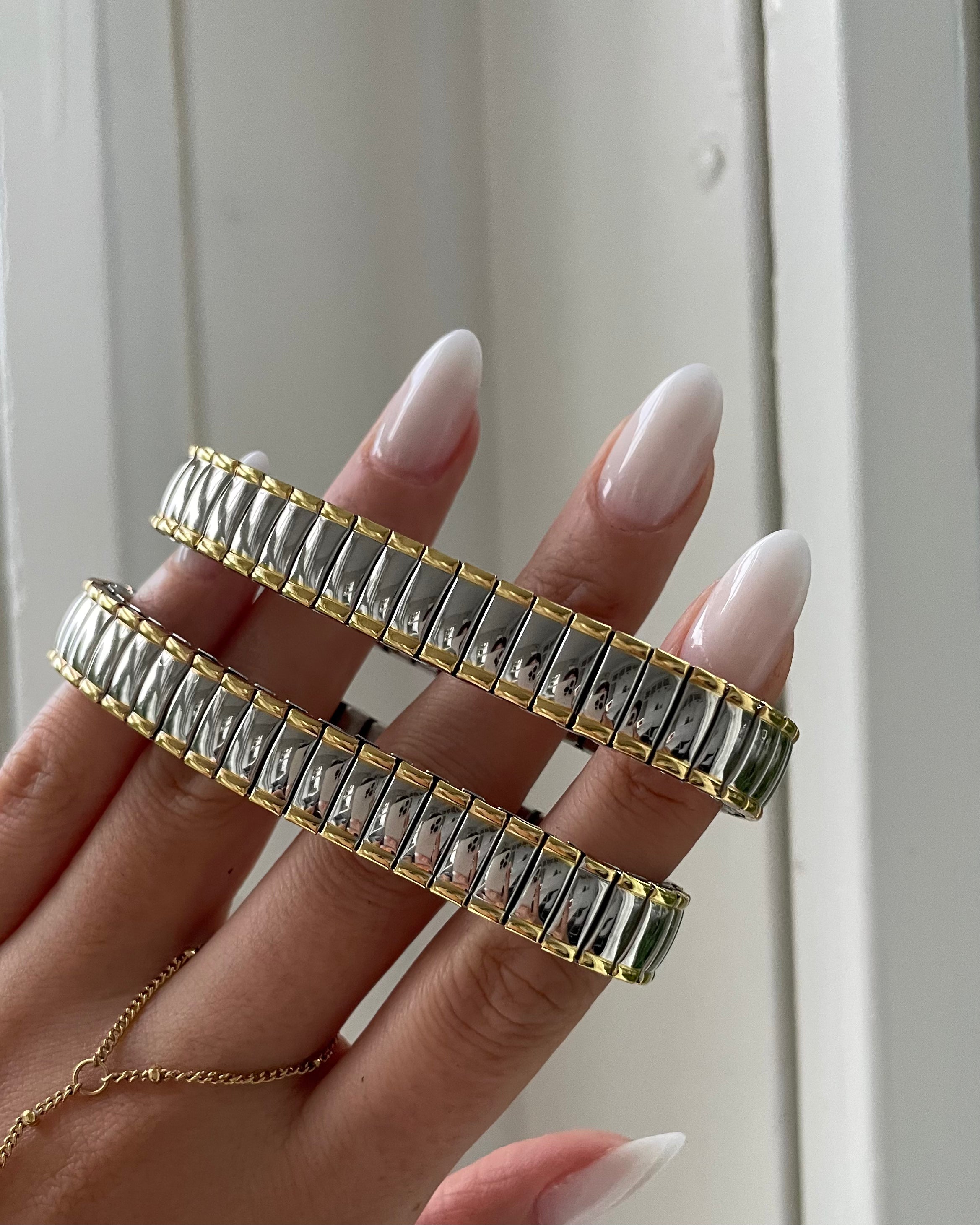Armband Elastic Silber-Gold