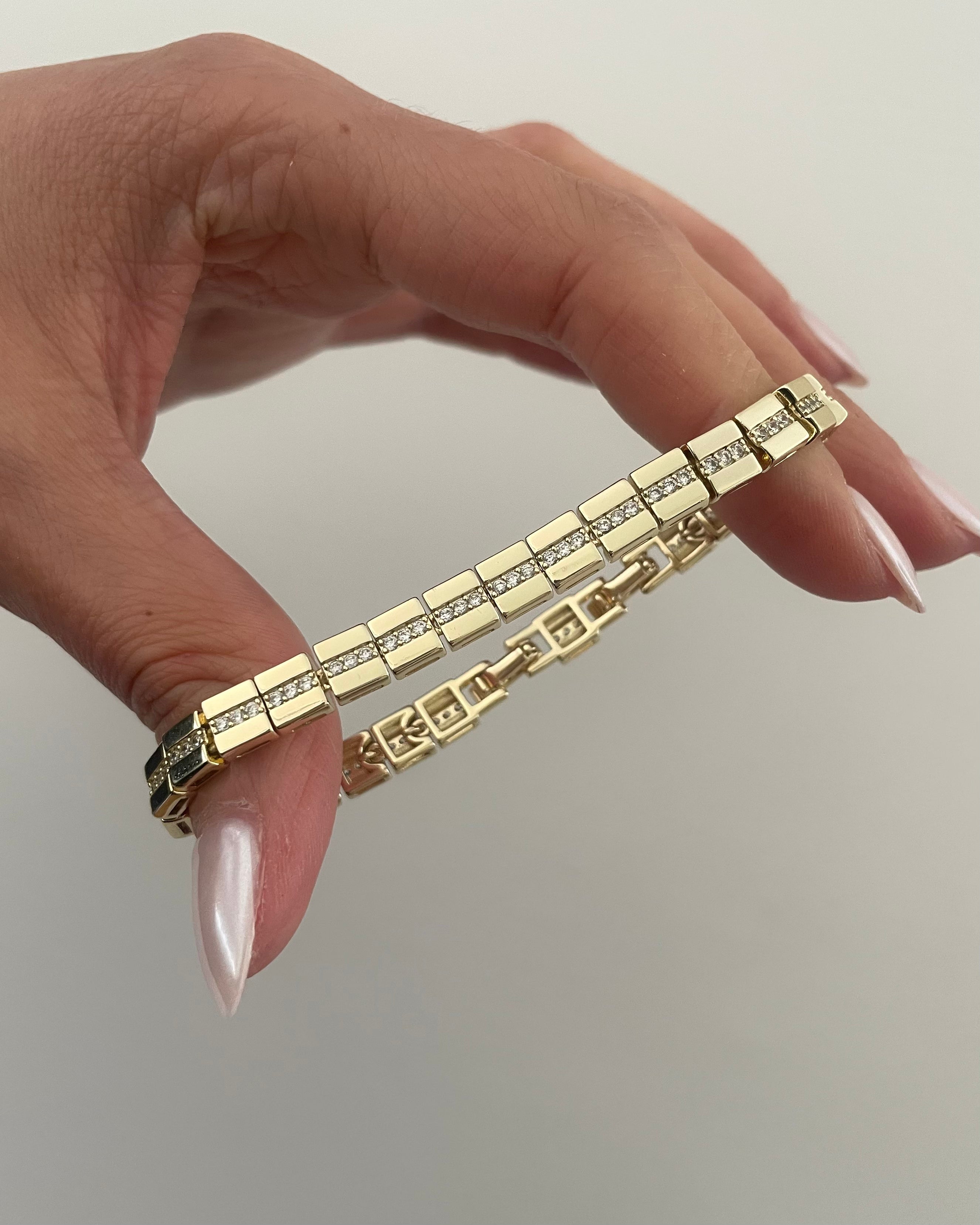 Armband VIP Cubic Line -14K vergoldet