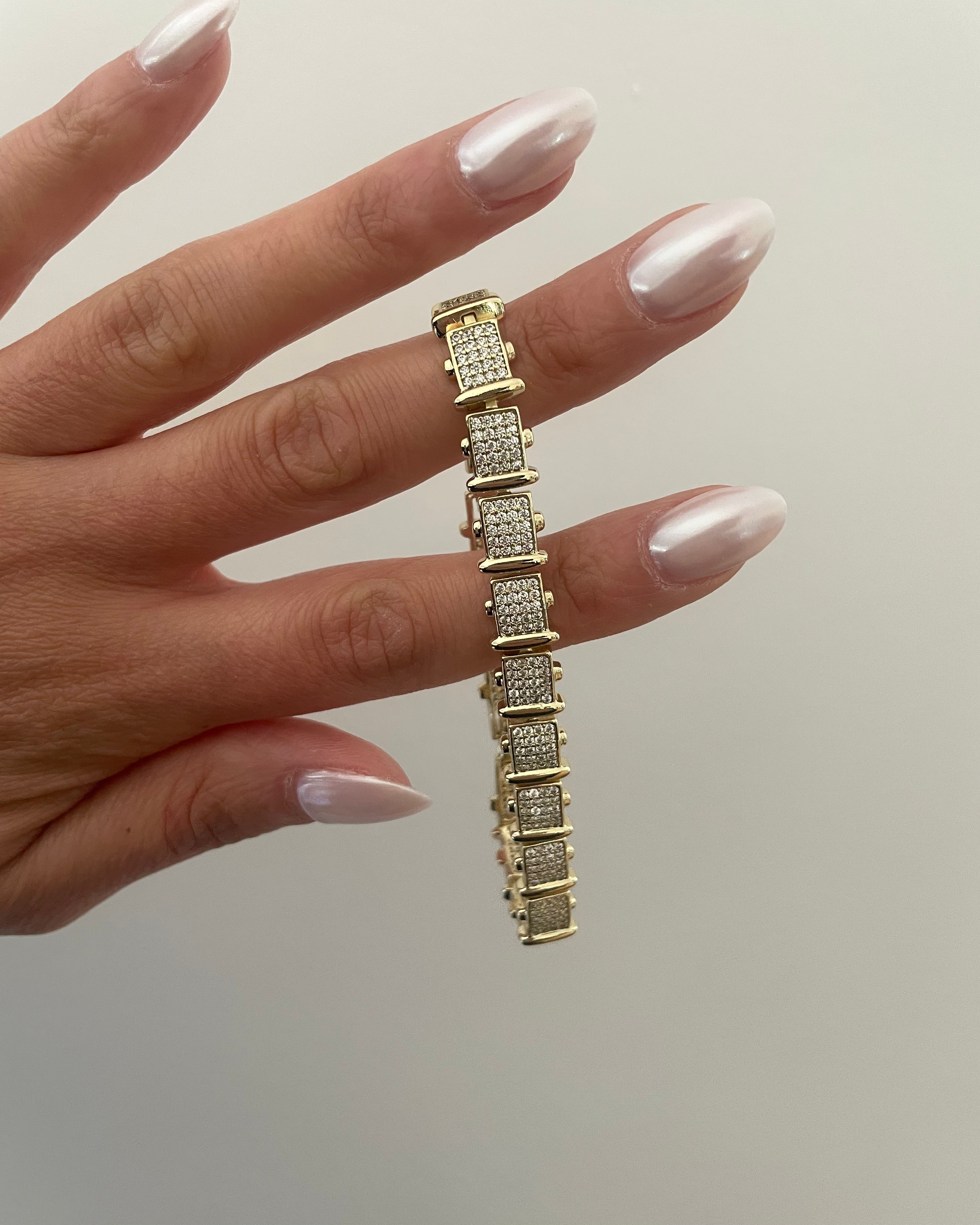 Armband VIP Shine Blocks -14K vergoldet