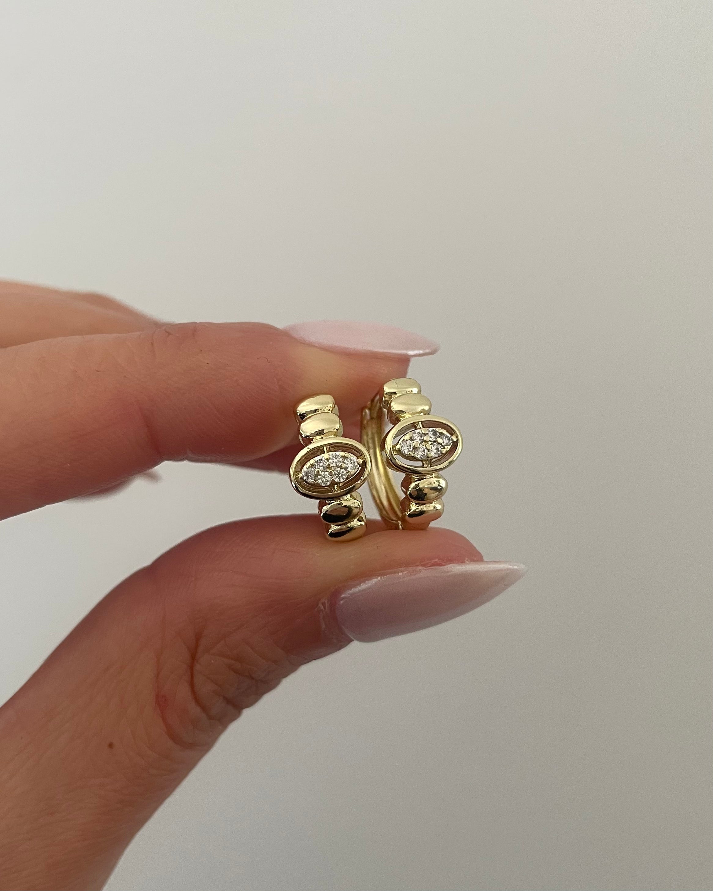 Creolen VIP Oval Drop -14K vergoldet